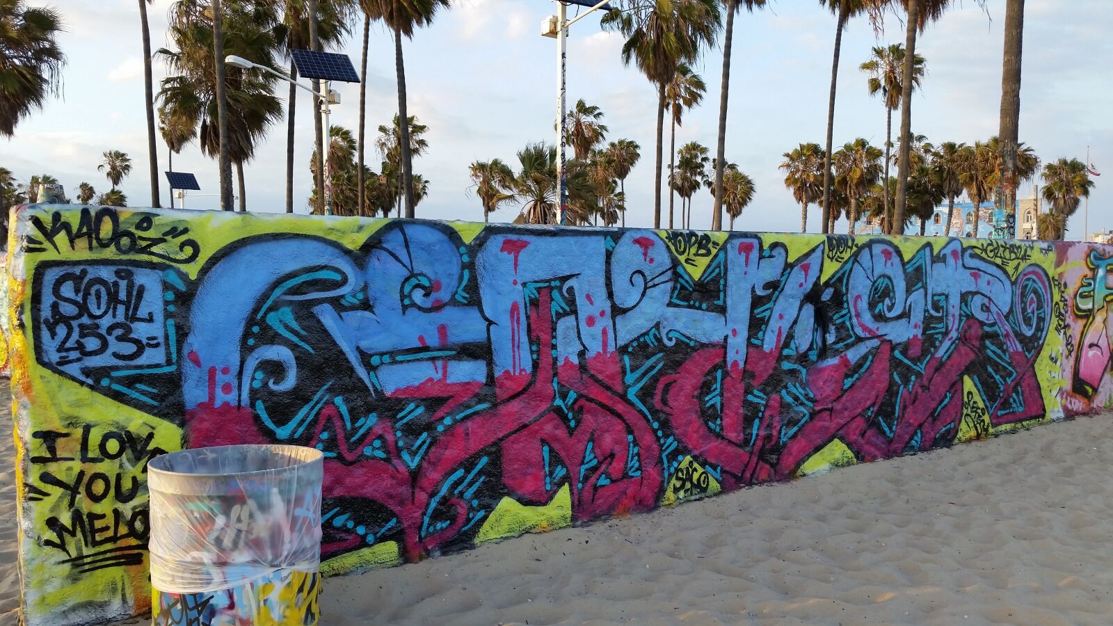 Samsung Galaxy S5 sample photo. Grafiti, venice beach, sunset photography