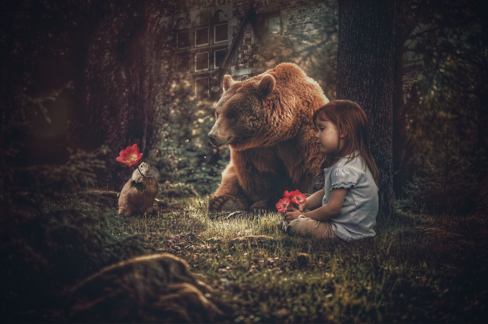 Pentax K20D sample photo. Fairy tales, forest, bear photography