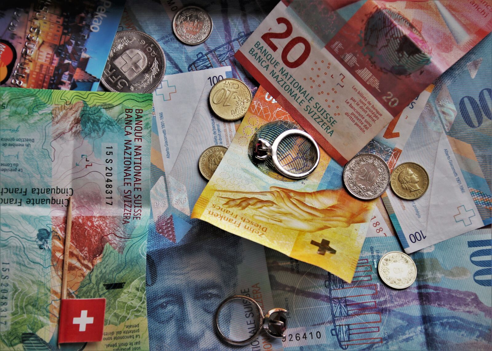 Canon EOS 80D sample photo. Swiss francs, euro banknotes photography
