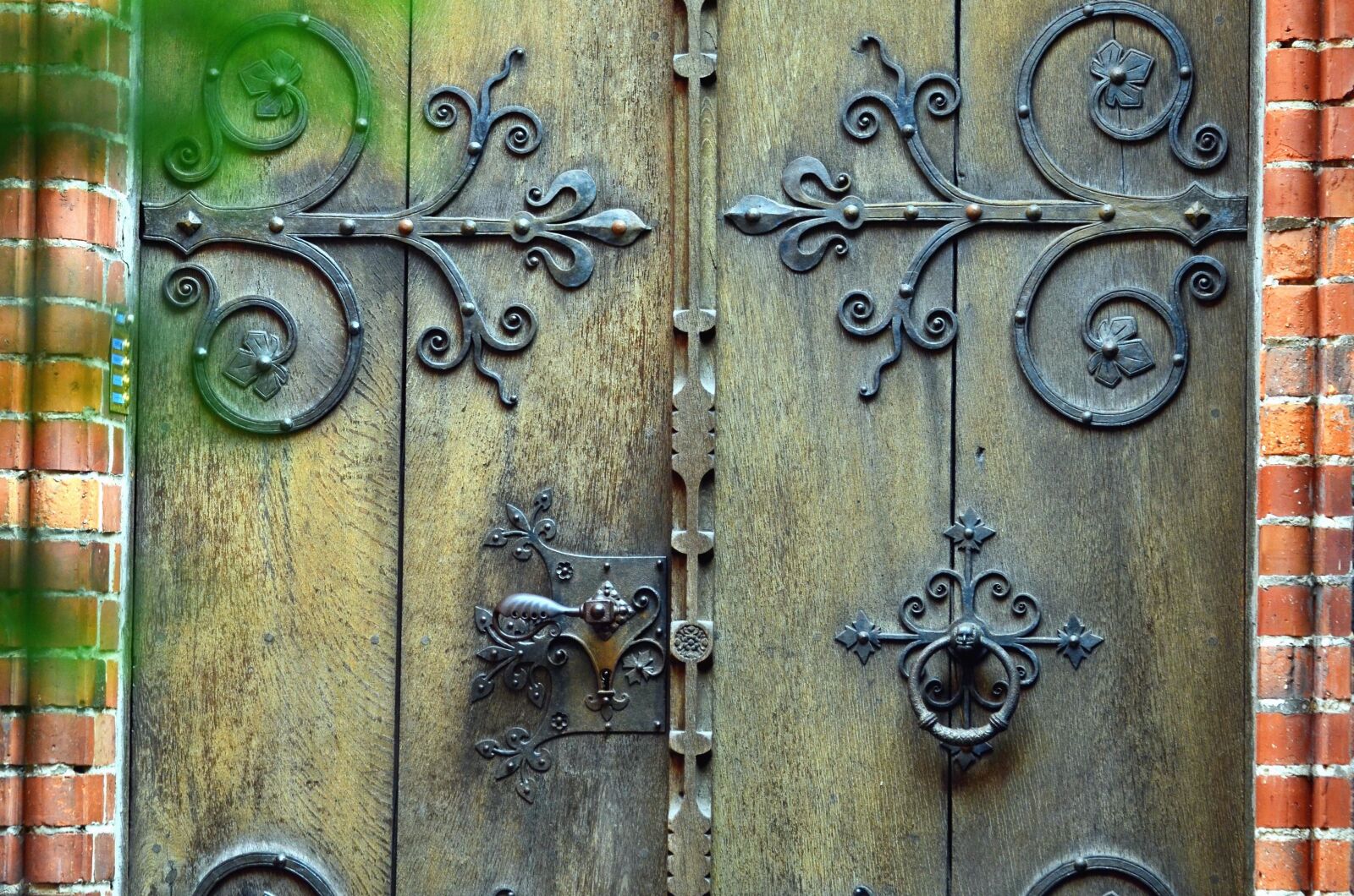 Nikon D5100 sample photo. Doors, wooden, ring, metal photography