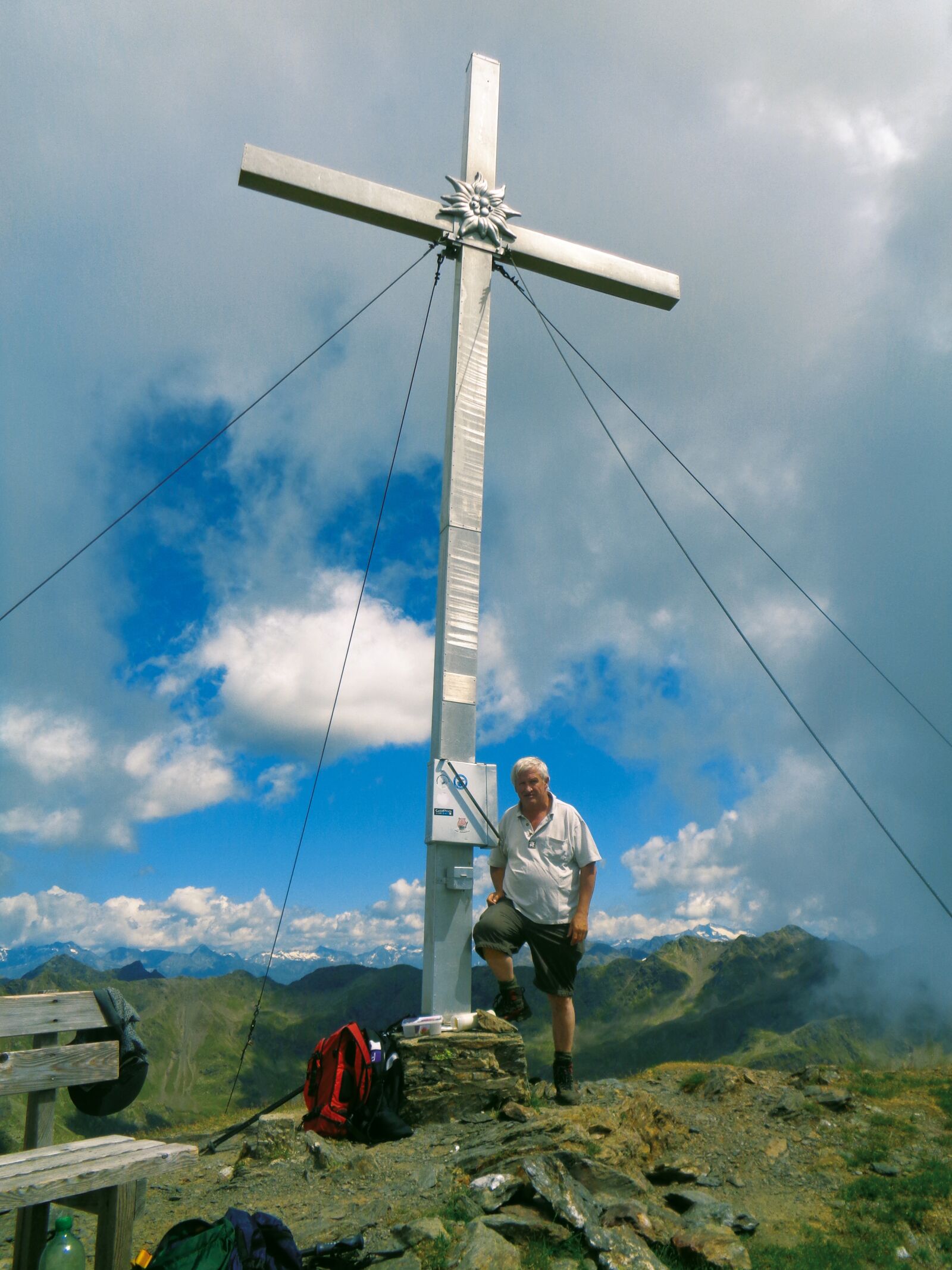 Sony Cyber-shot DSC-W830 sample photo. Summit cross, hike, cross photography