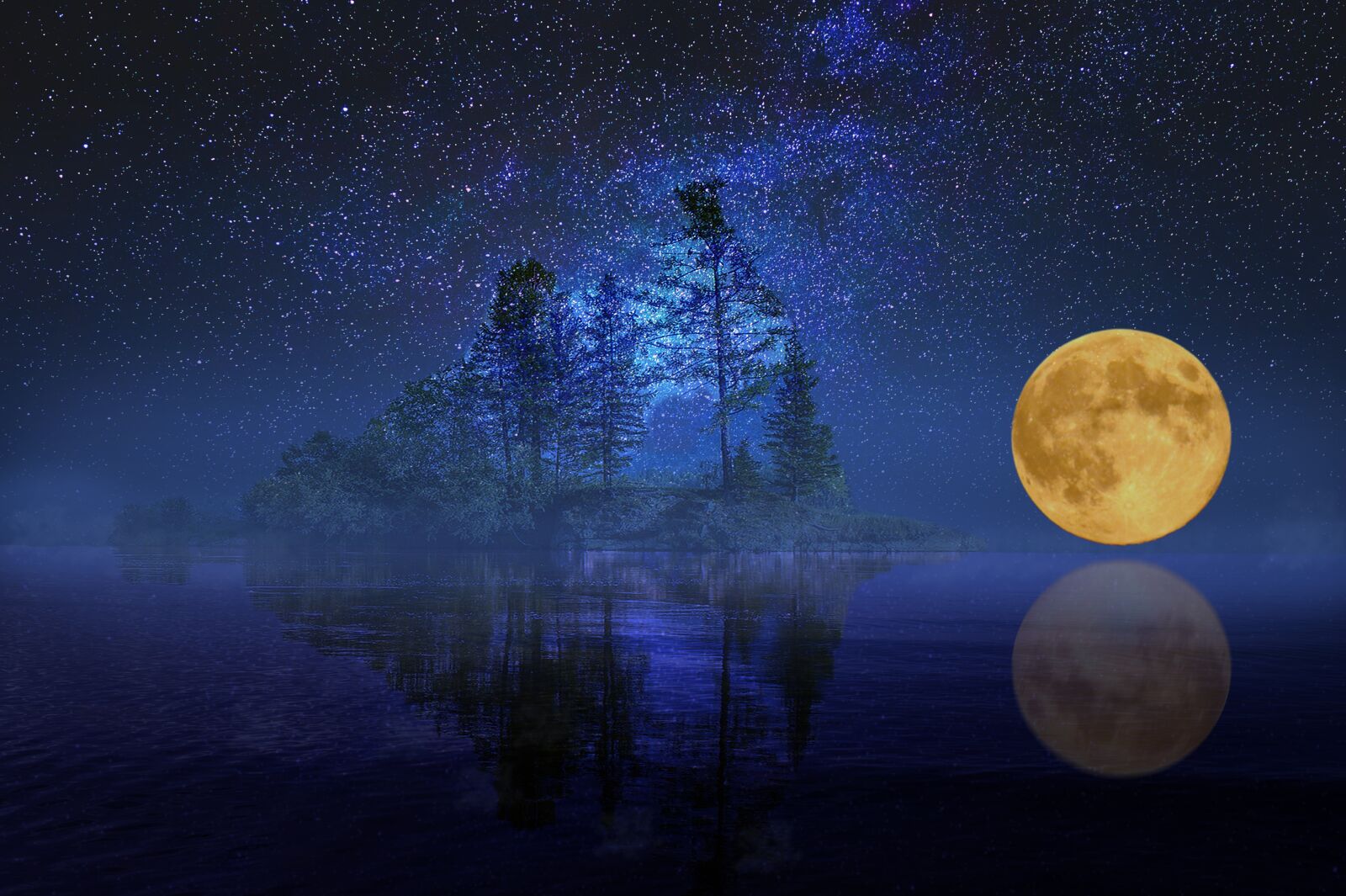 Nikon D5200 sample photo. Full moon, landscape, sea photography