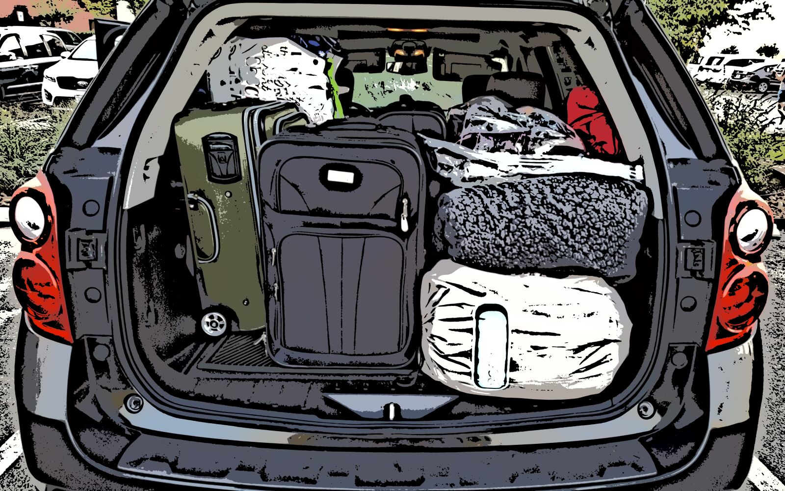 Samsung Galaxy Note5 sample photo. Car, packing, packed photography