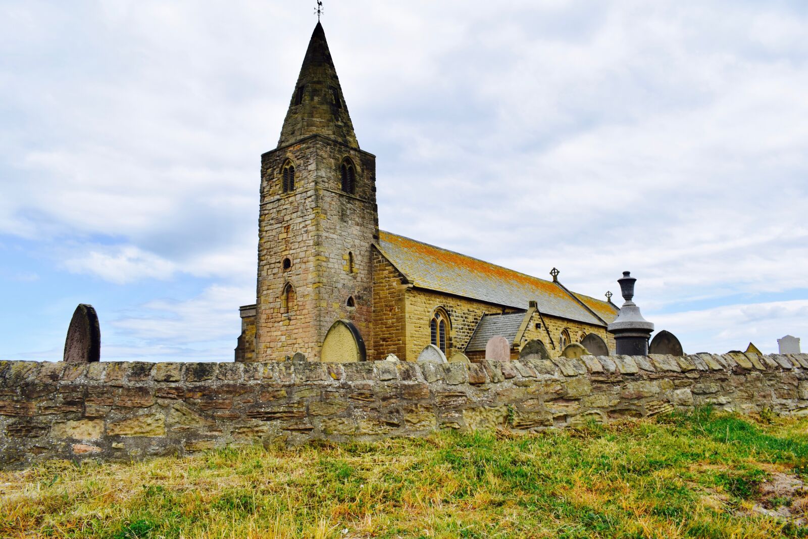 Nikon D3300 sample photo. Church, spire, gravestone photography
