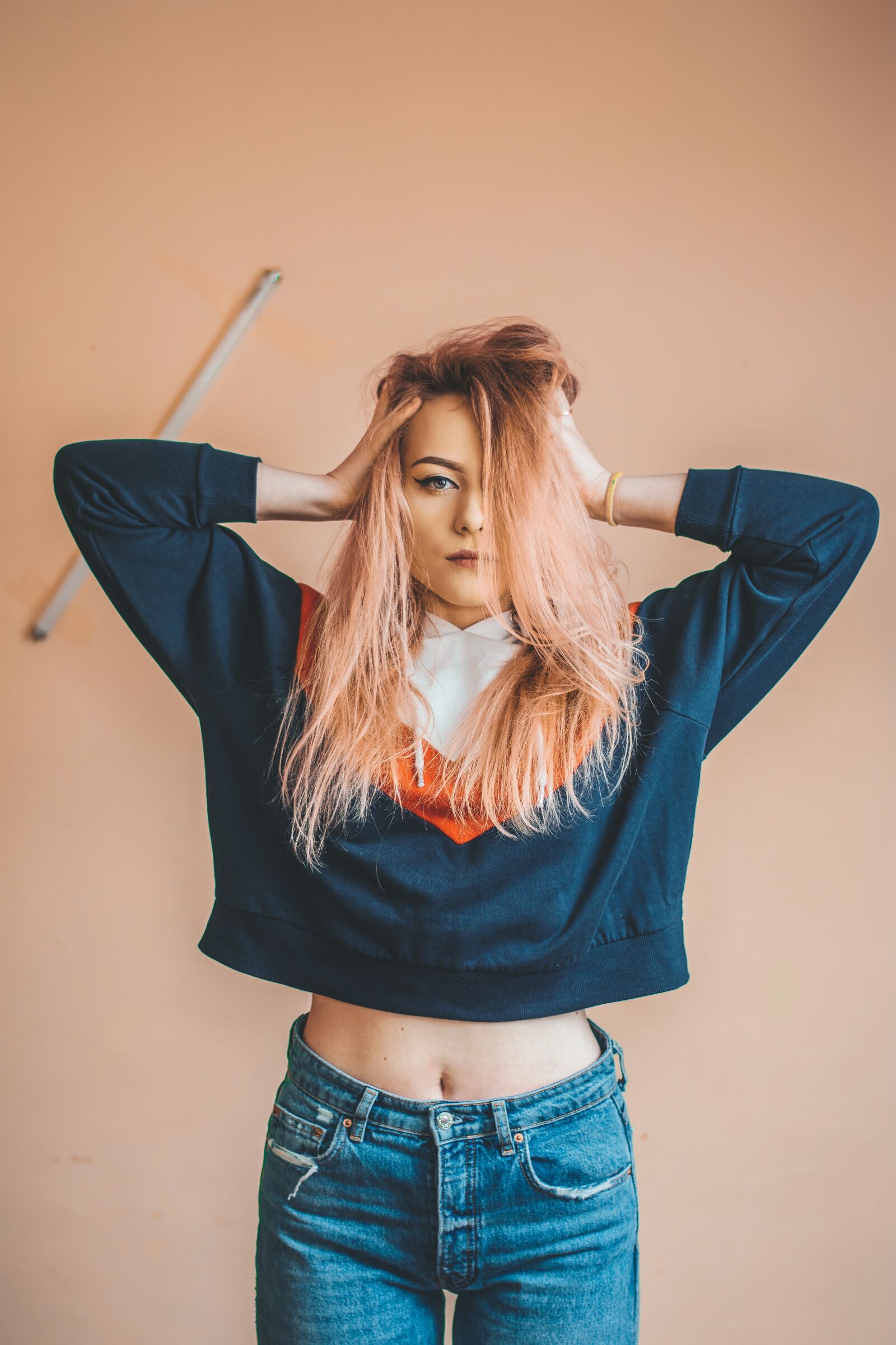 Nikon D3400 sample photo. Pink, portrait, hair photography