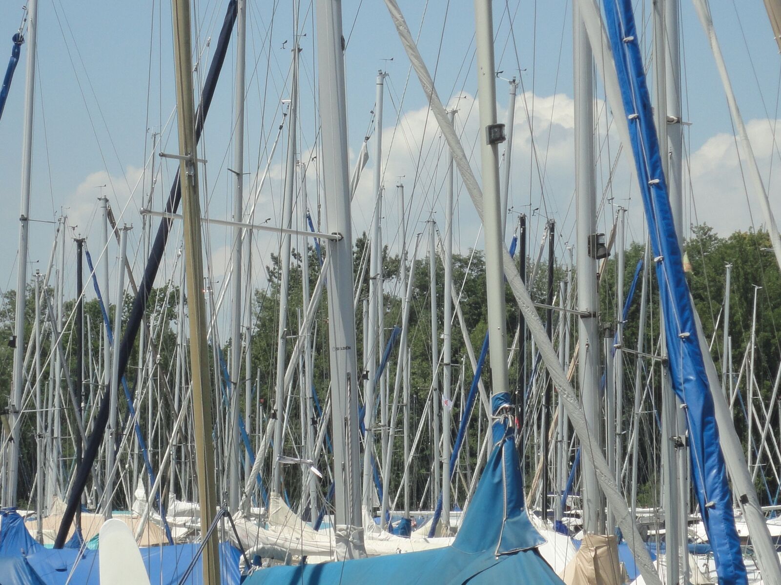 Sony DSC-W380 sample photo. Marina, sail masts, lake photography