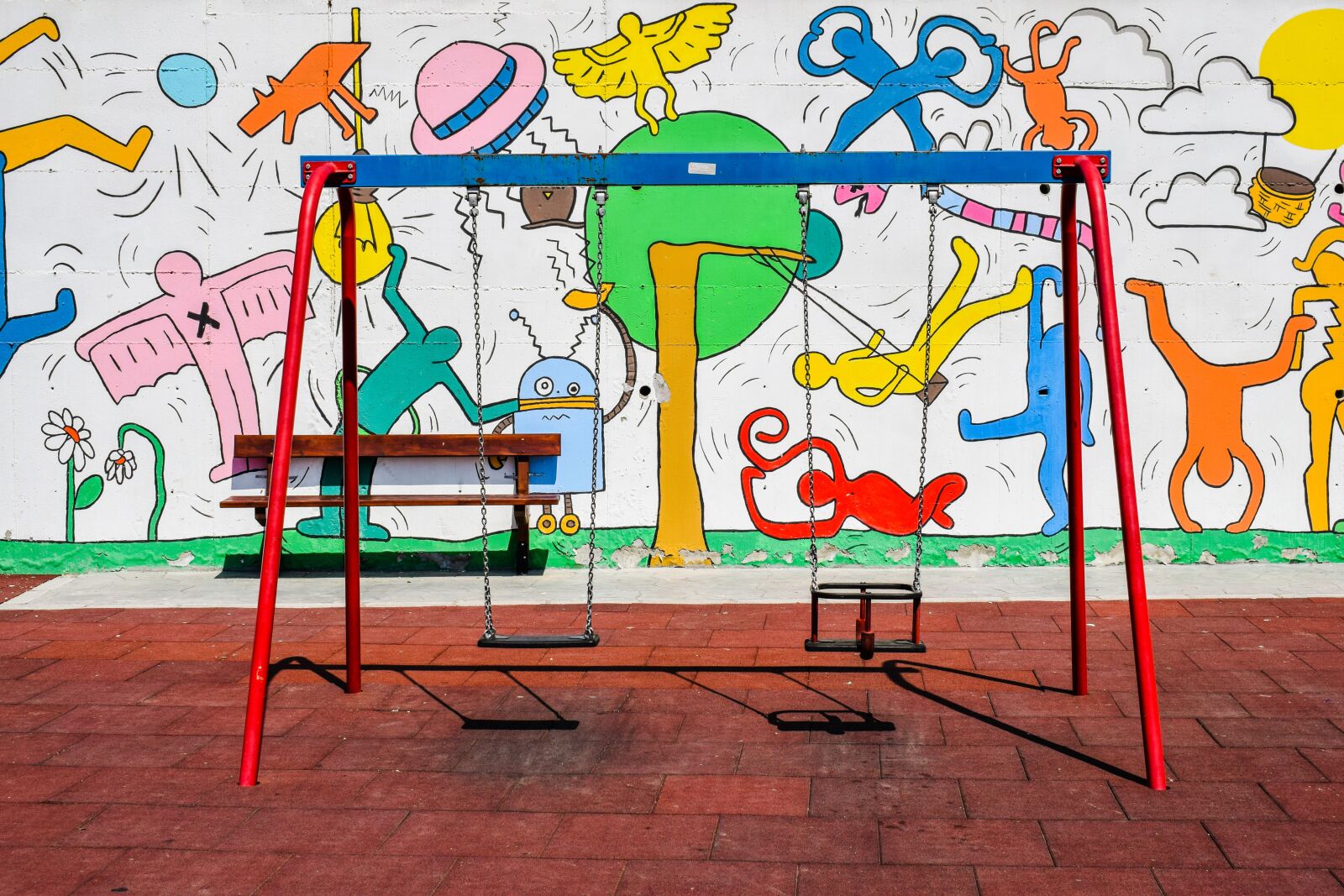Nikon D3300 sample photo. Playground, swing, kindergarten photography