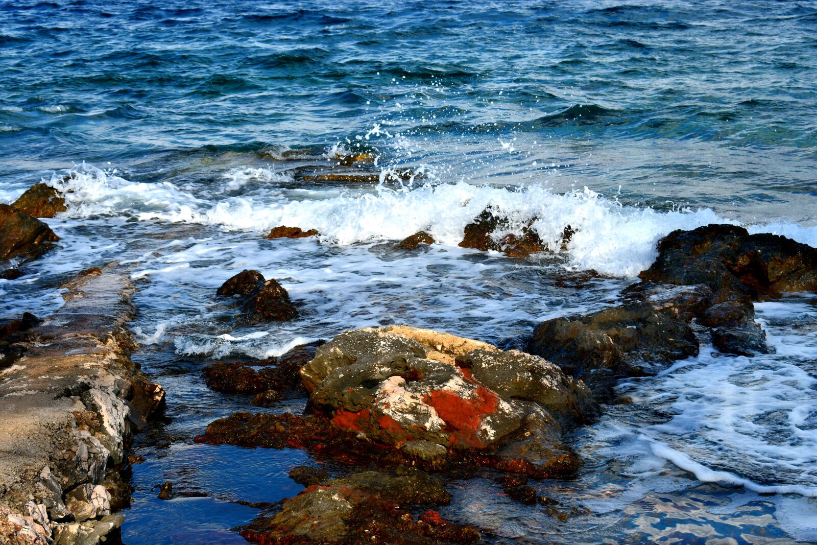 Nikon D3400 sample photo. Sea, wave, foam photography