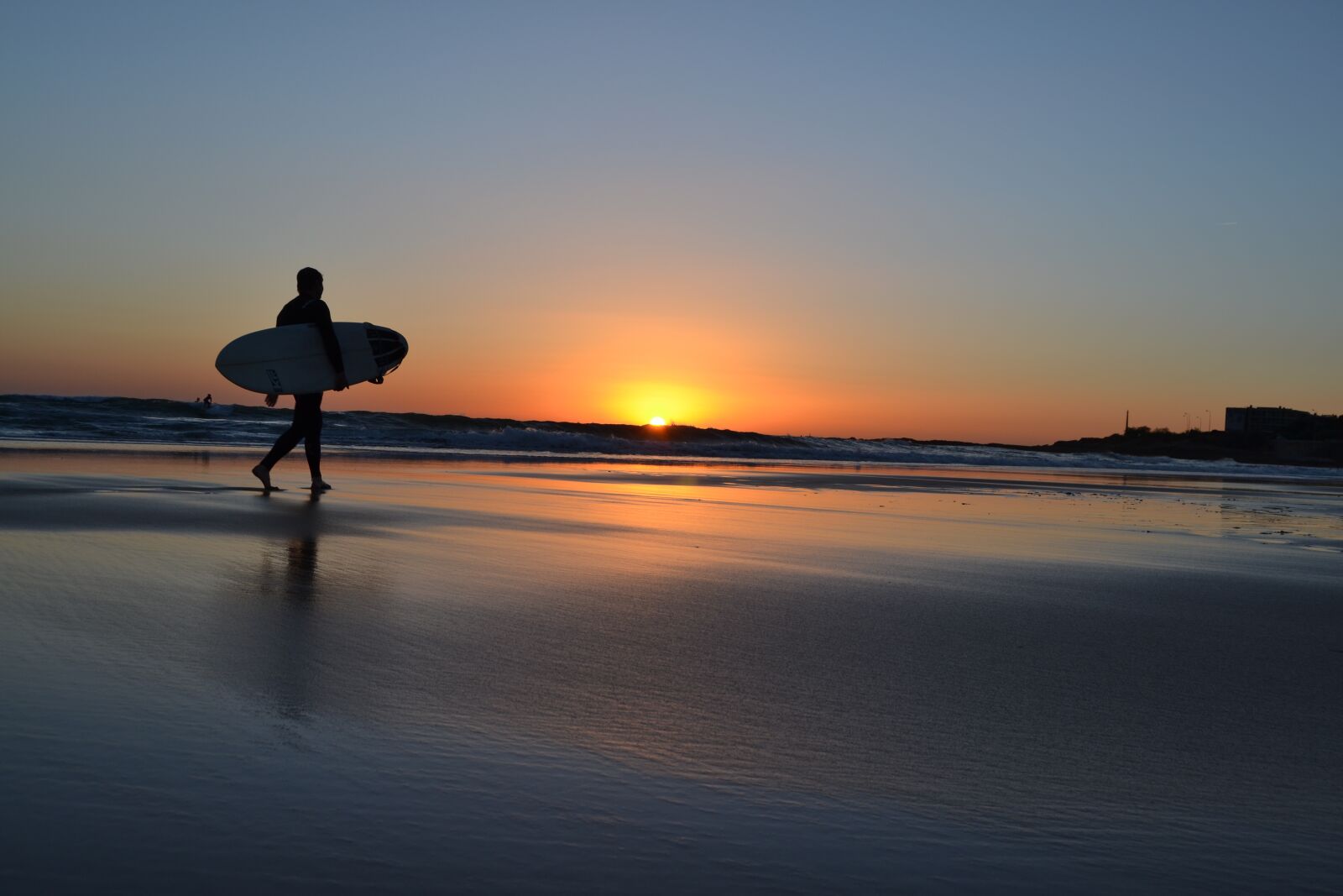 Nikon D3100 sample photo. Beach, sunset, surf photography