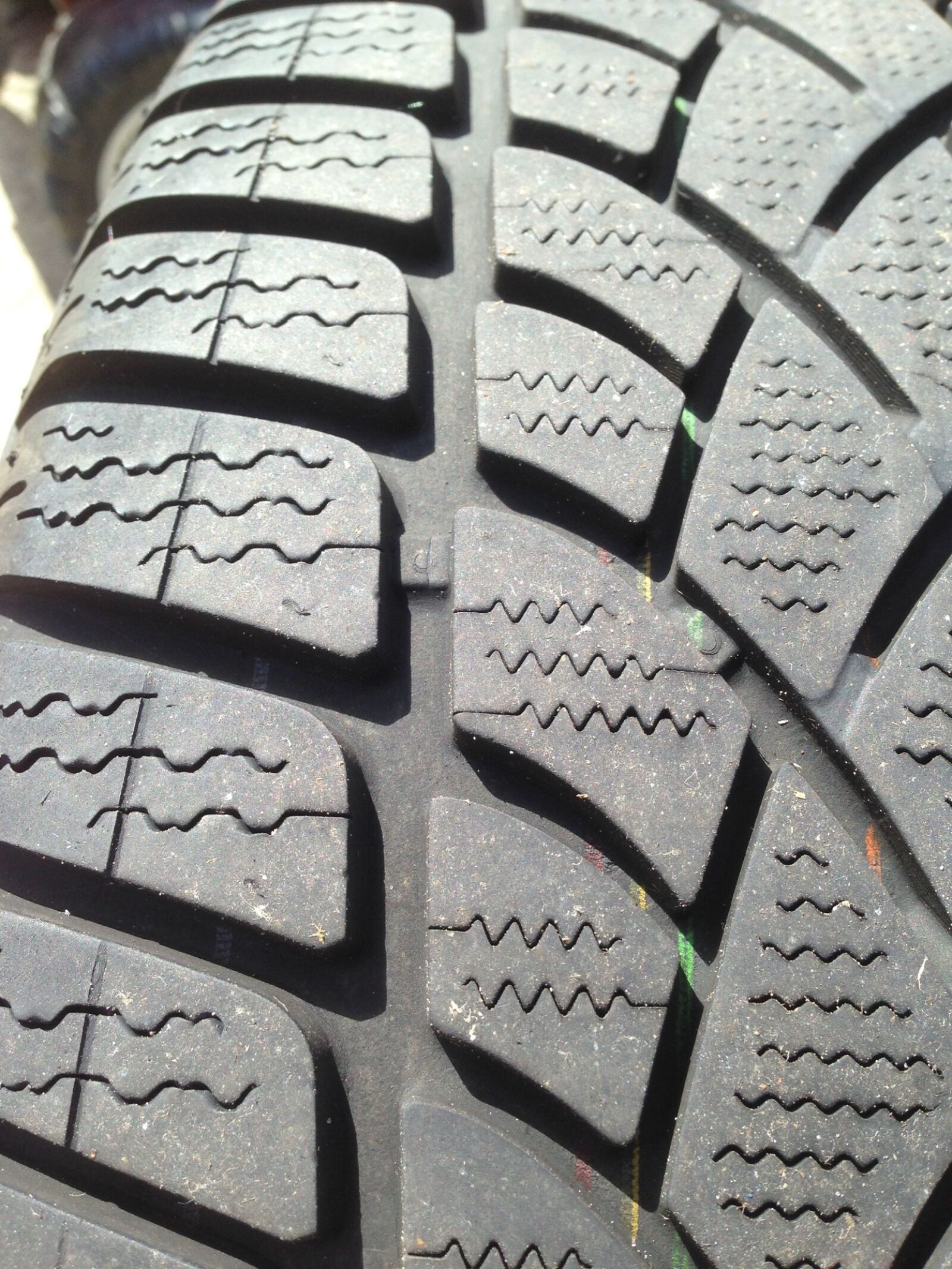 Apple iPhone 5 sample photo. Winter tyre, profile, tread photography