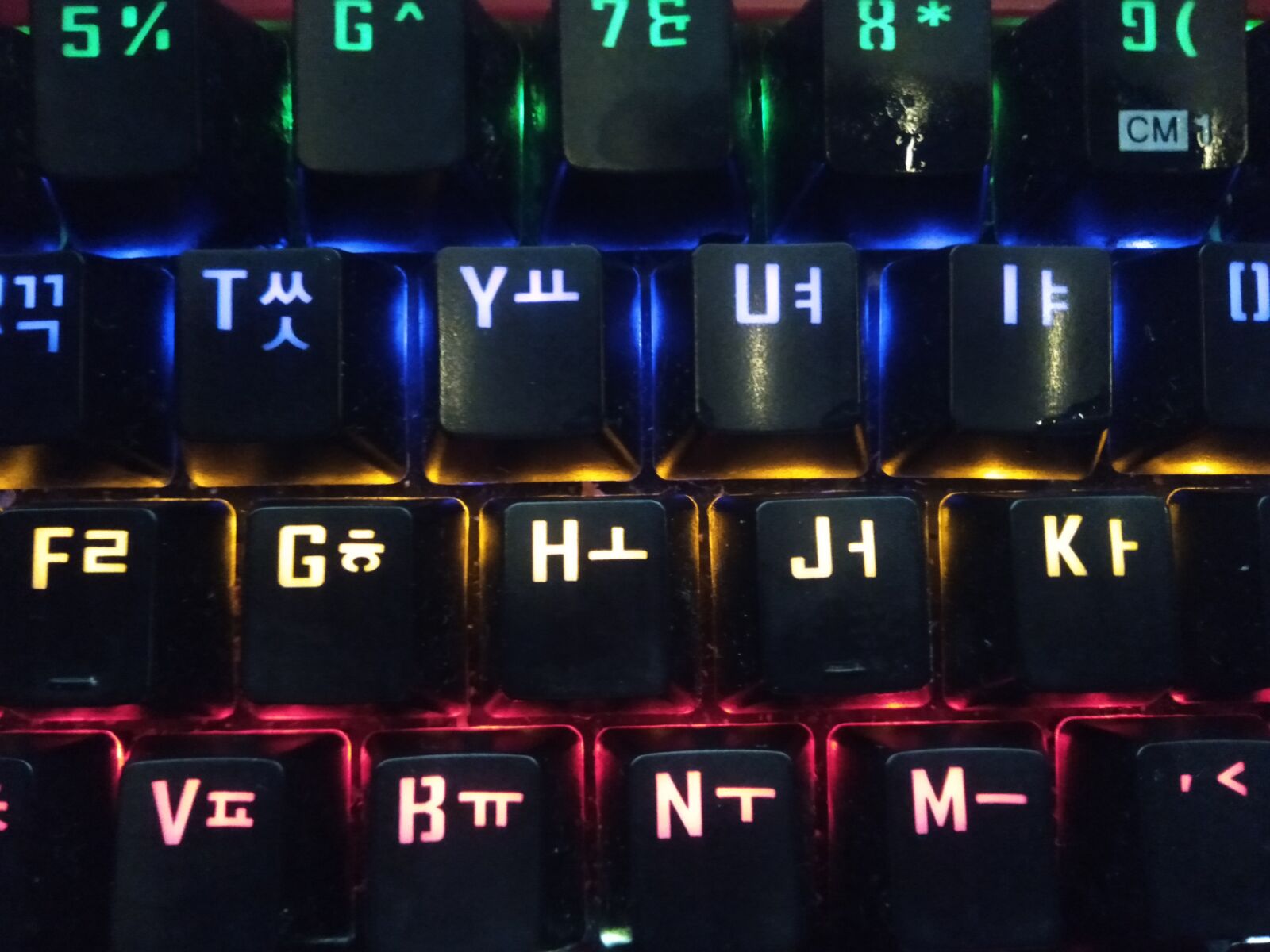 OPPO AX7 sample photo. Keyboard, colours, abstract photography
