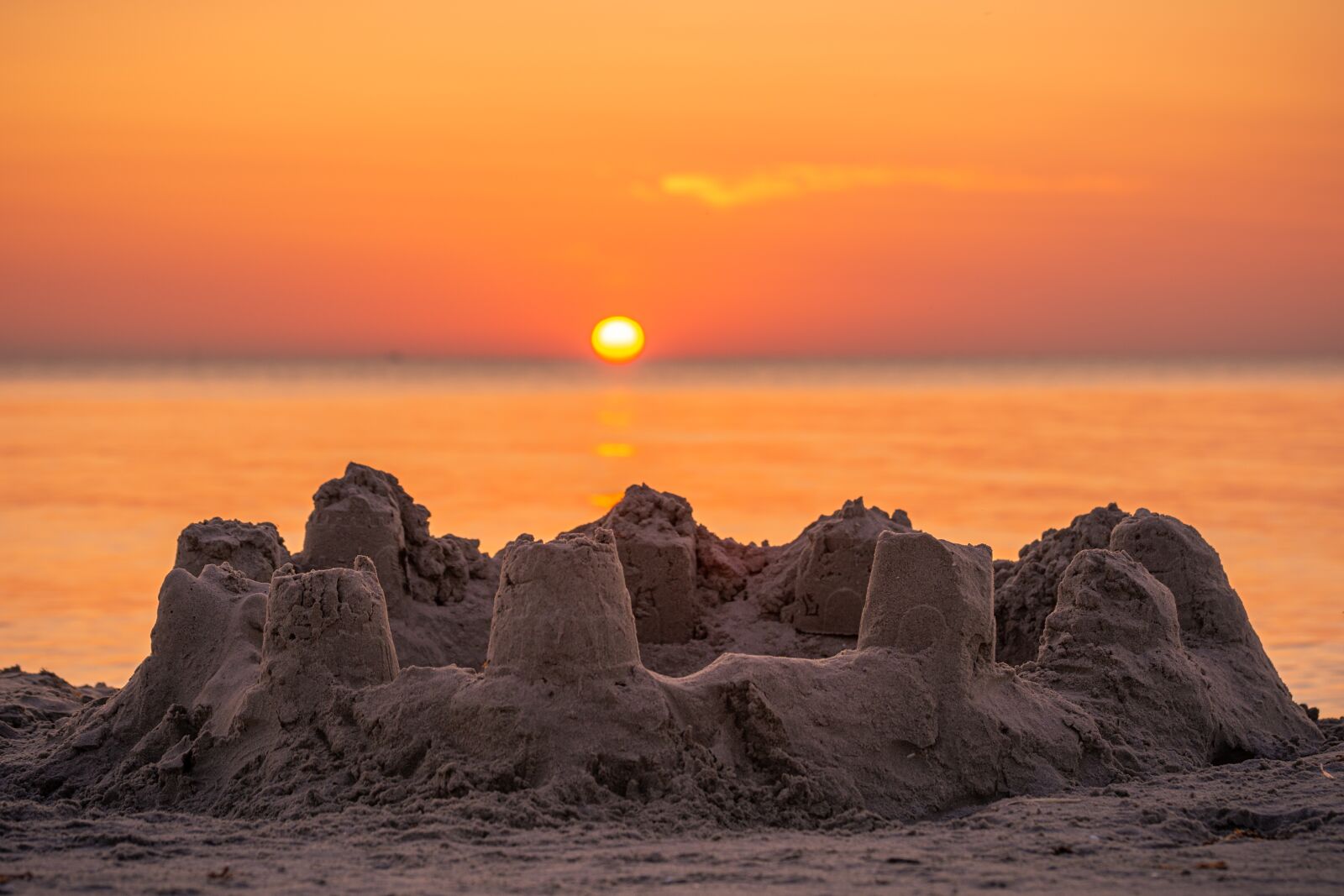 Nikon D7200 sample photo. Sunset, sea, sandburg photography