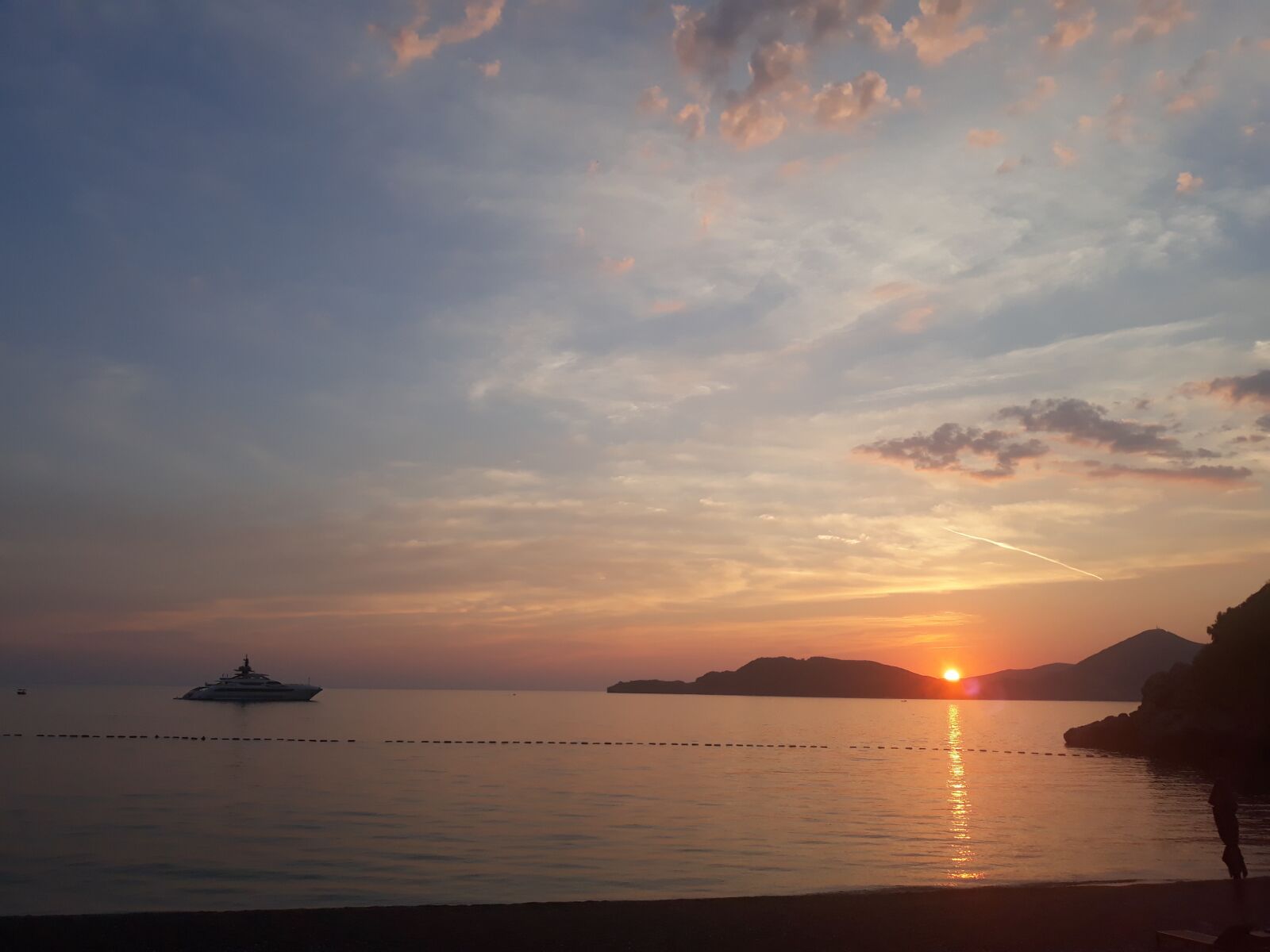 Samsung Galaxy J5 sample photo. Sunset, sea, montenegro photography