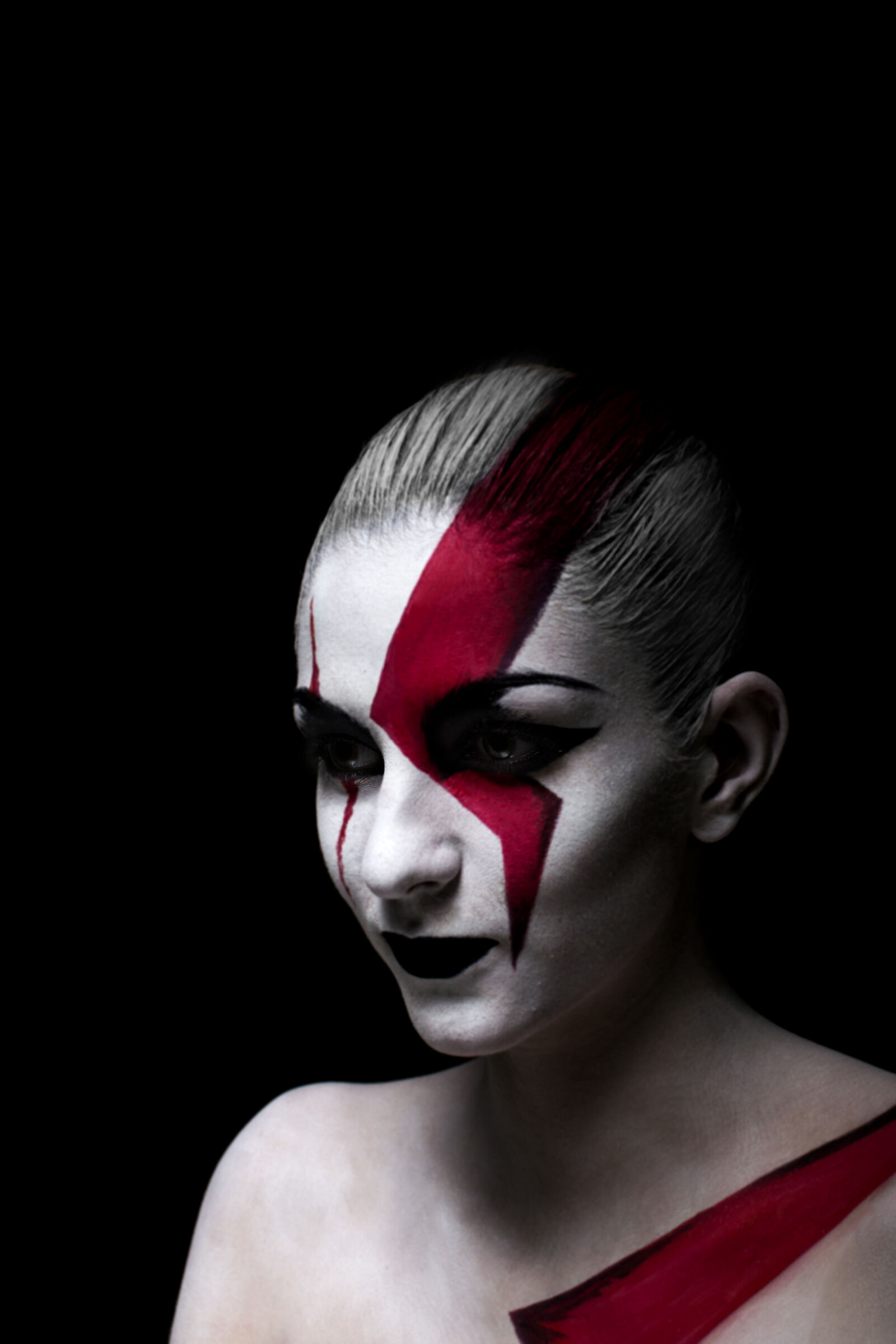 Nikon D3100 + Nikon AF-S DX Nikkor 35mm F1.8G sample photo. Girl, halloween, makeup, thunder photography