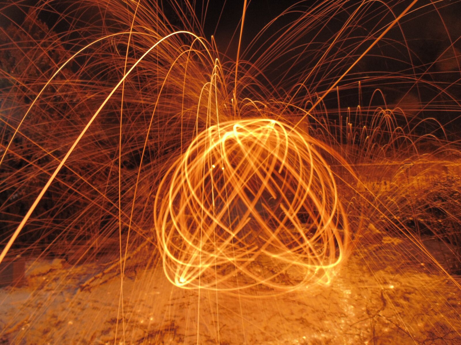Sony Cyber-shot DSC-H200 sample photo. Long exposure, steel wool photography