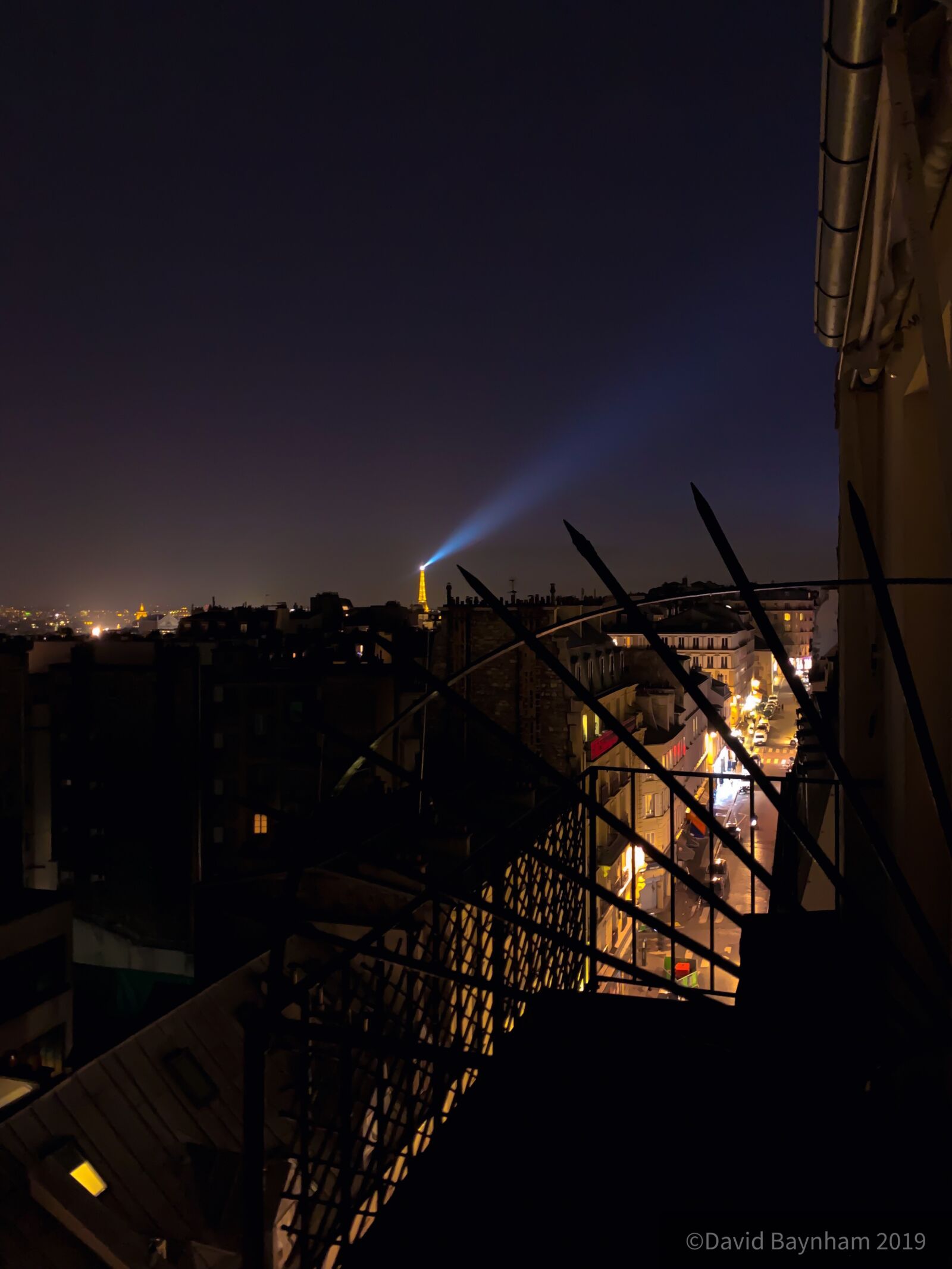 iPhone XS Max back dual camera 4.25mm f/1.8 sample photo. Paris, night, eiffel tower photography