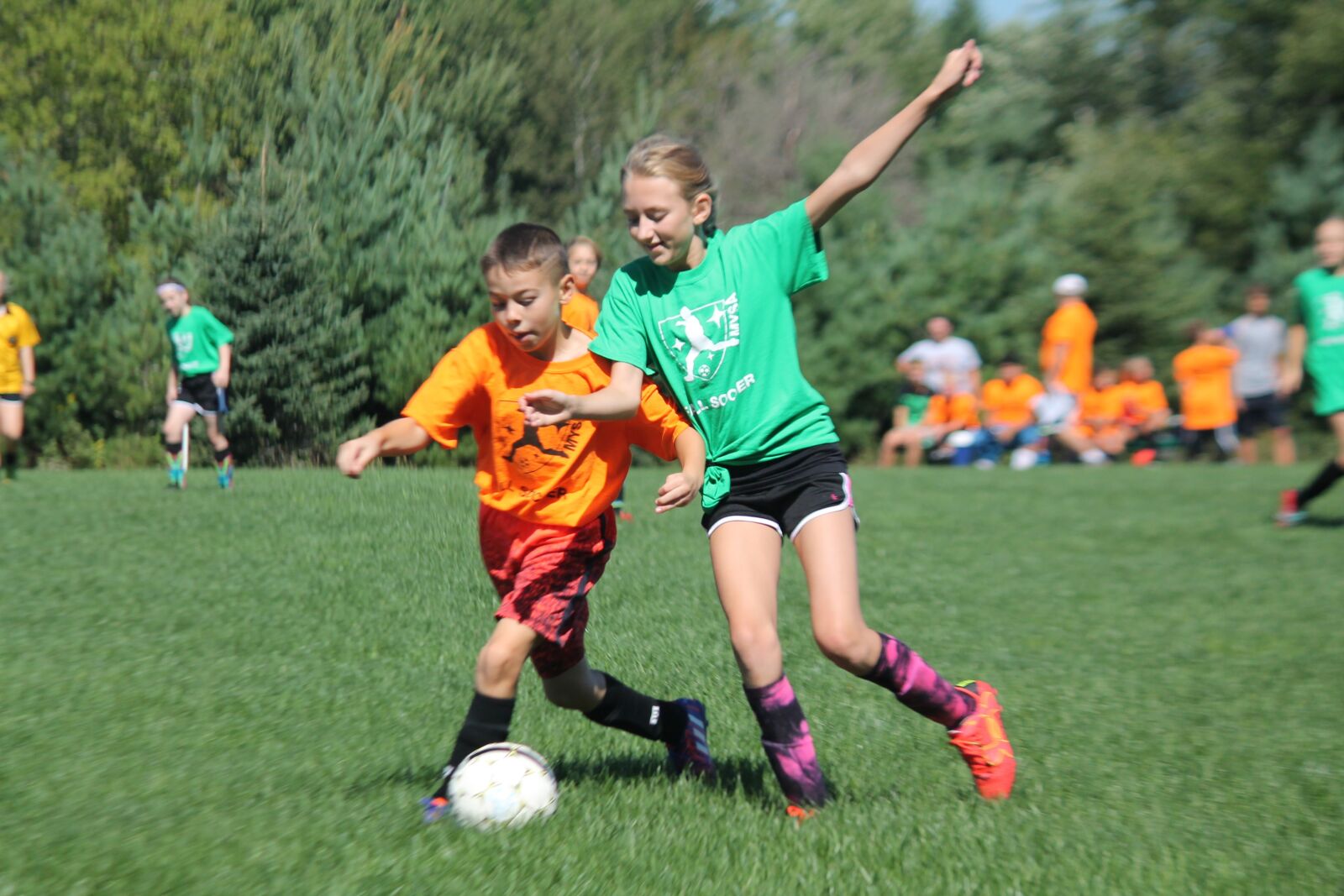 Canon EOS 1100D (EOS Rebel T3 / EOS Kiss X50) sample photo. Soccer, coed, ball photography
