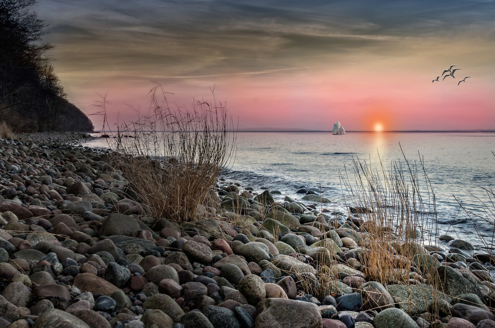 Pentax K-30 sample photo. Beach, sea, sunset photography