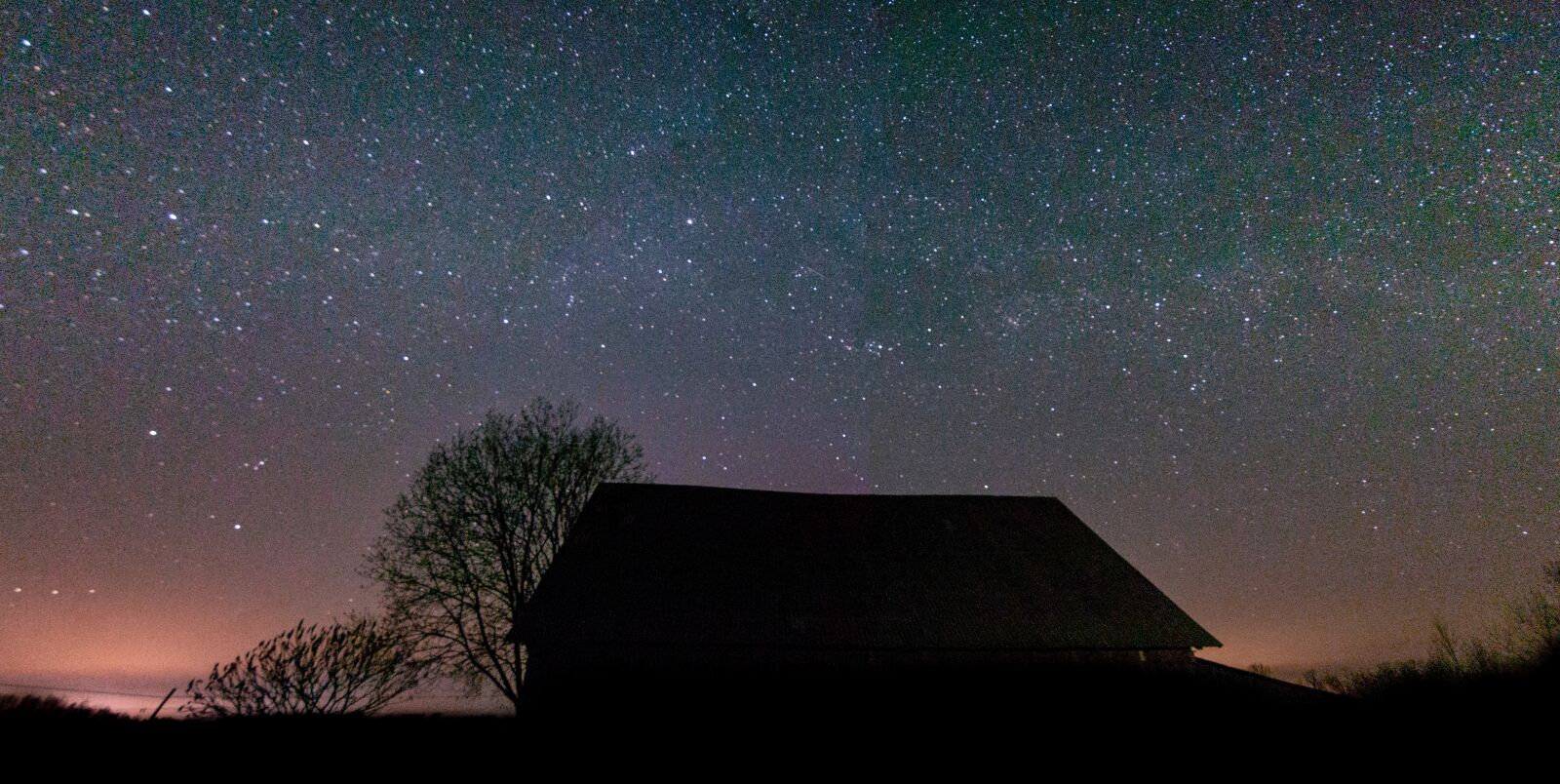 Nikon D3100 sample photo. Startrail, stars, barn photography