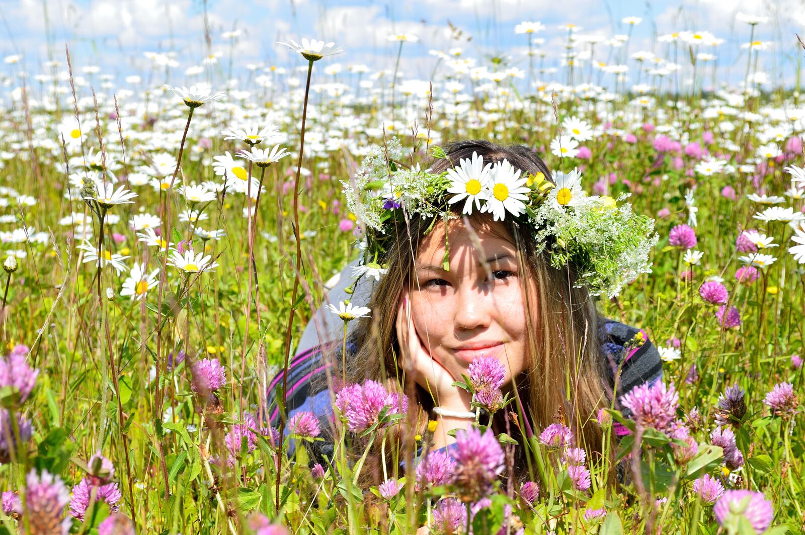 Nikon D3200 sample photo. Meadow, girl, nature photography