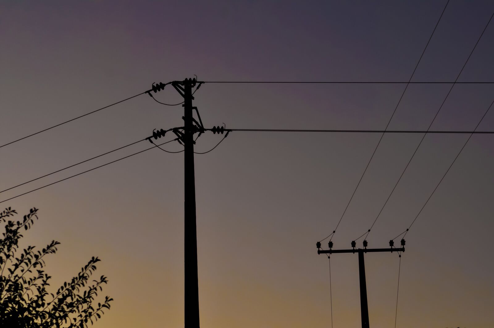 Nikon D90 sample photo. Sunset, power lines, lines photography