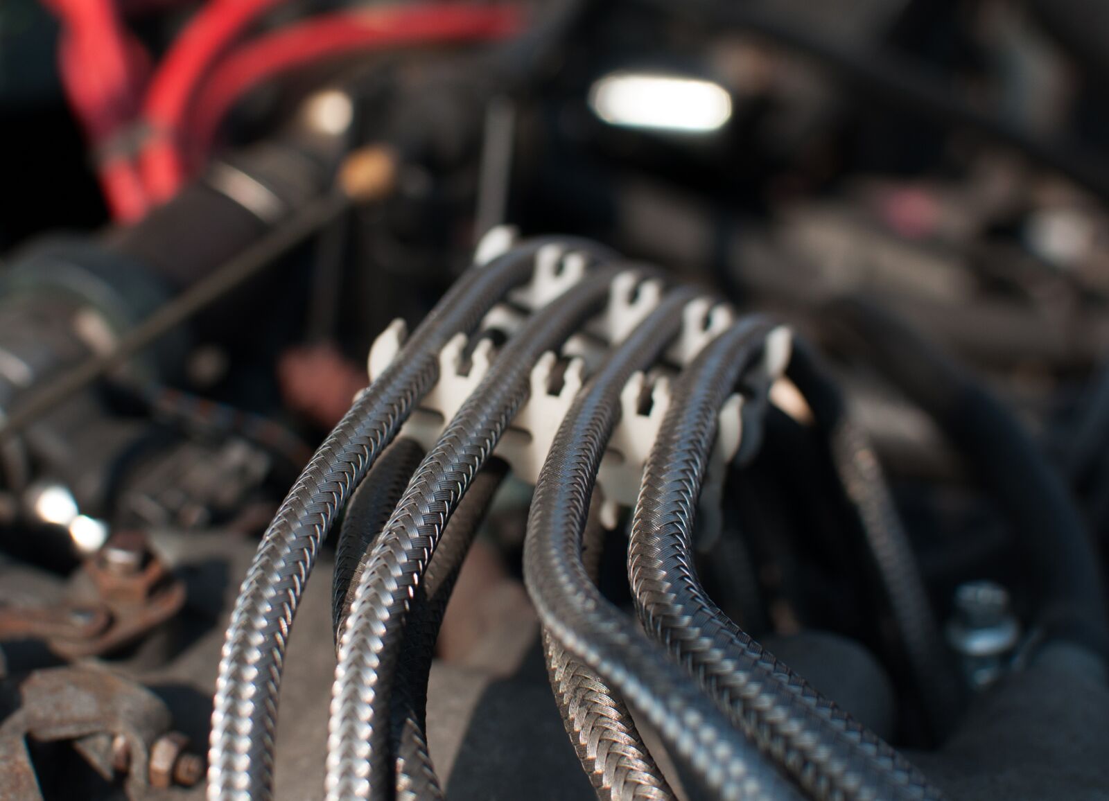 Nikon D90 sample photo. Motor, car engine, lines photography