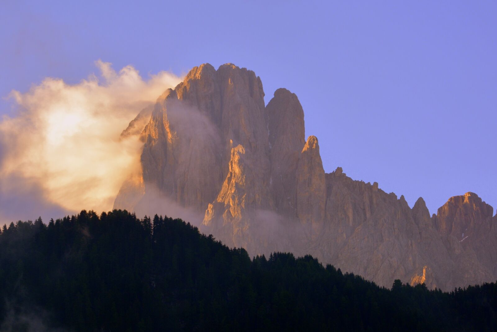 Nikon D7100 sample photo. Dolomites, sunset, chain photography