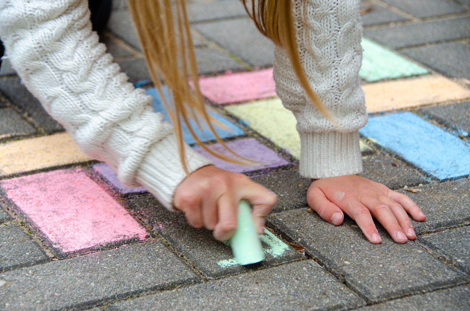 Nikon D7000 sample photo. Chalk, street chalk, colorful photography