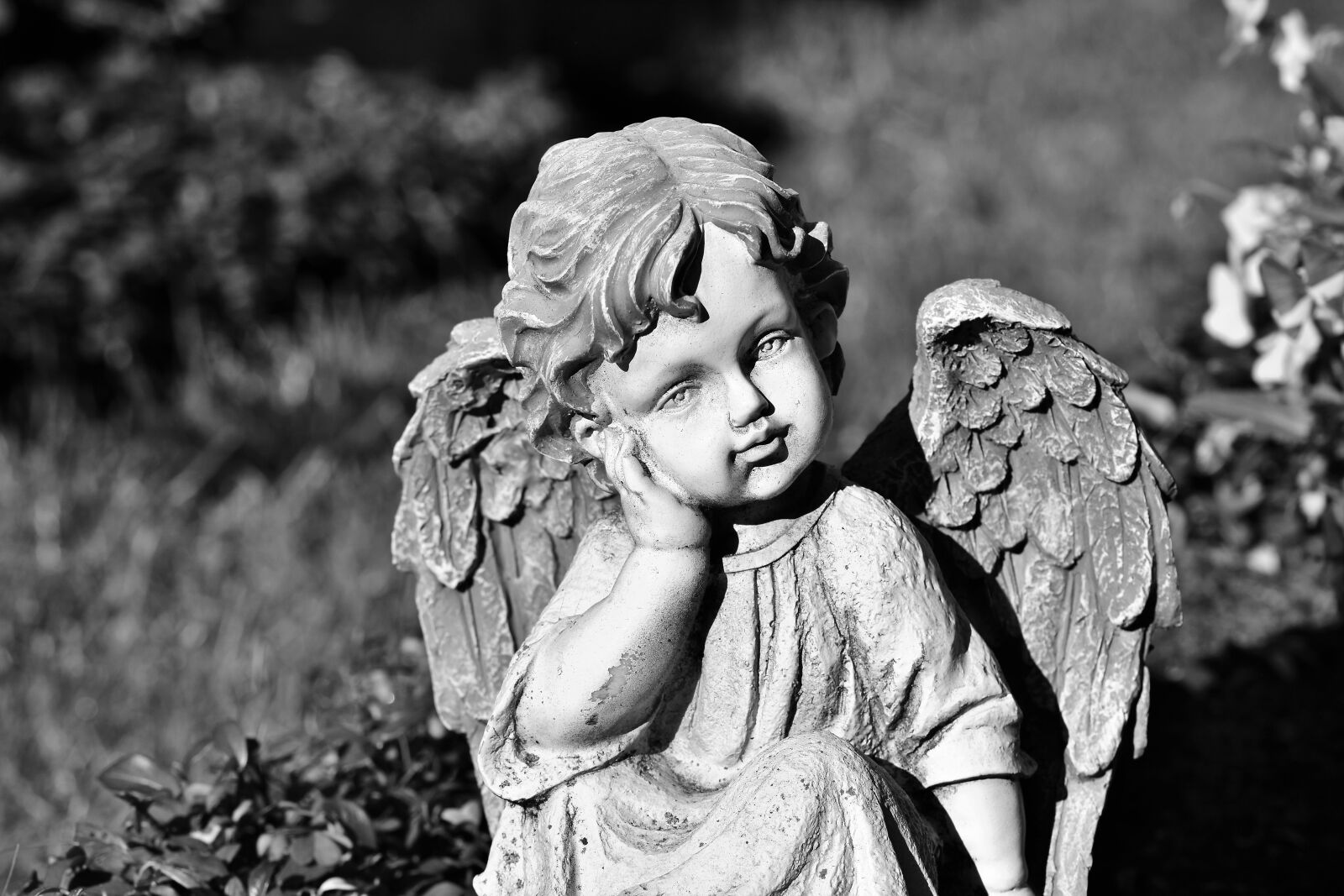 Nikon D7200 sample photo. Angel, angel figure, sculpture photography