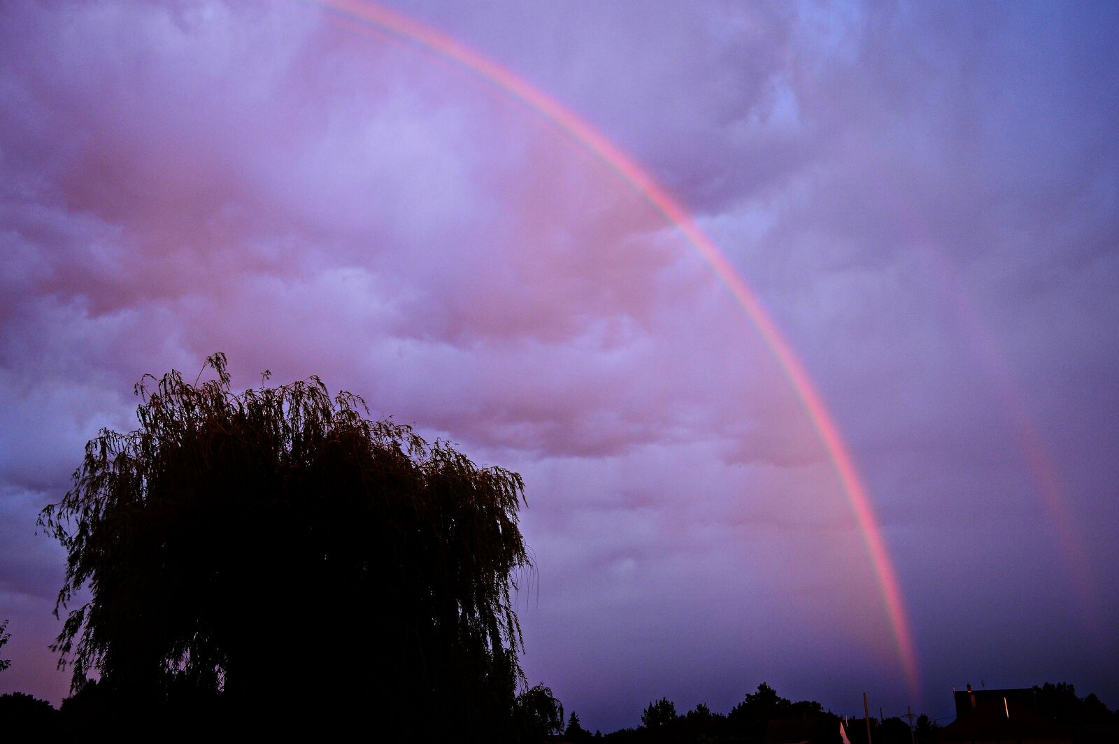 Nikon D3200 sample photo. Rainbow, sunset, storm photography