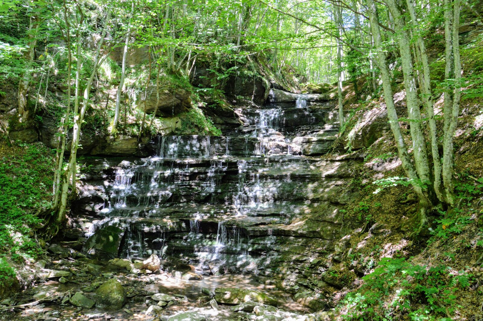 Nikon D3200 sample photo. Nature, waterfall, forest photography