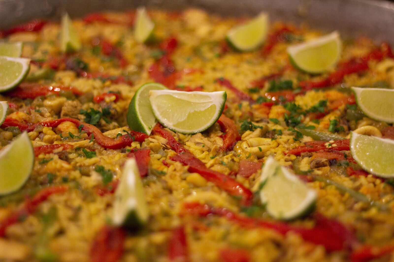 Canon EOS 60D + Canon EF 50mm F1.8 II sample photo. Paella, rice, food photography