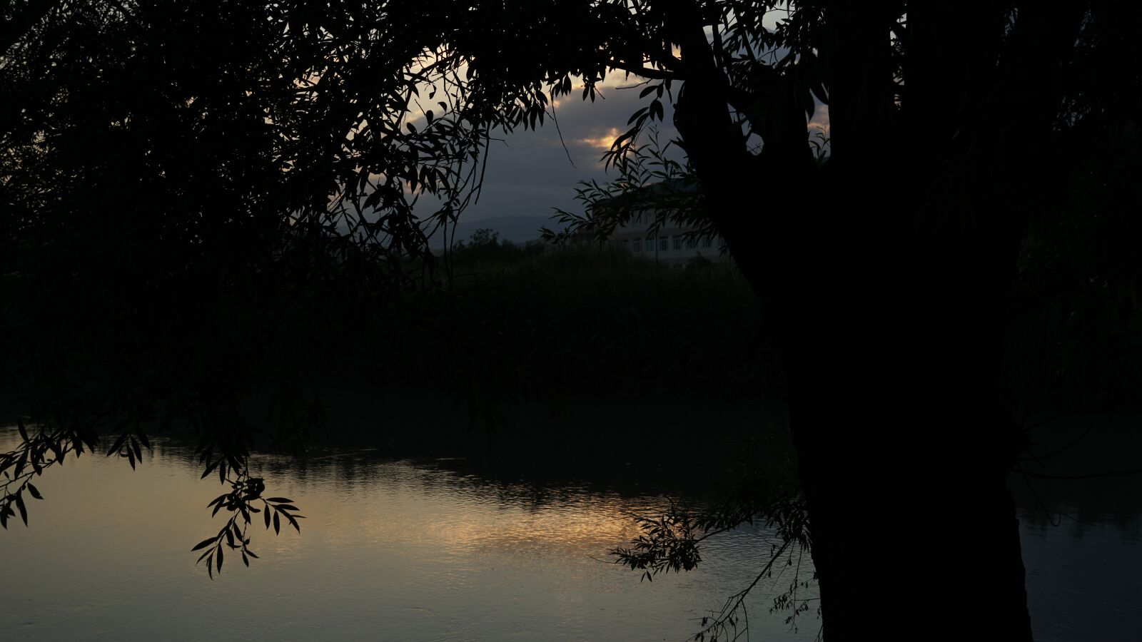 Sony a6500 sample photo. Evening, channel, small river photography