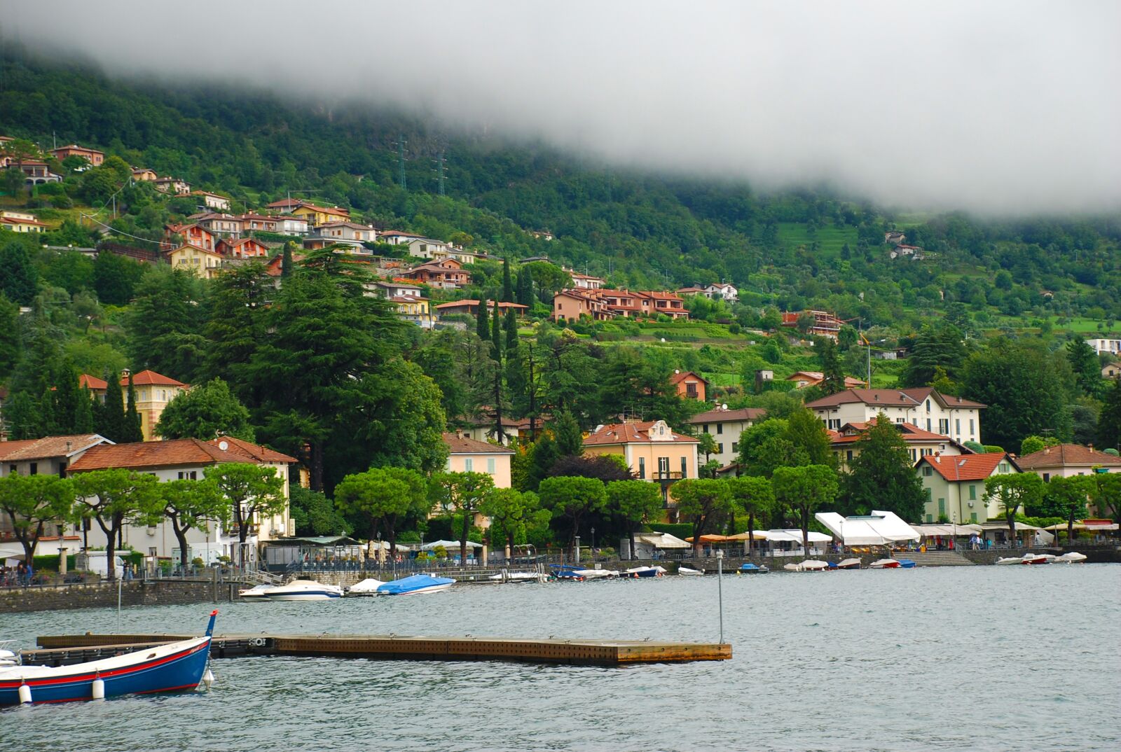 Nikon D80 sample photo. Clouds, lake como, italy photography