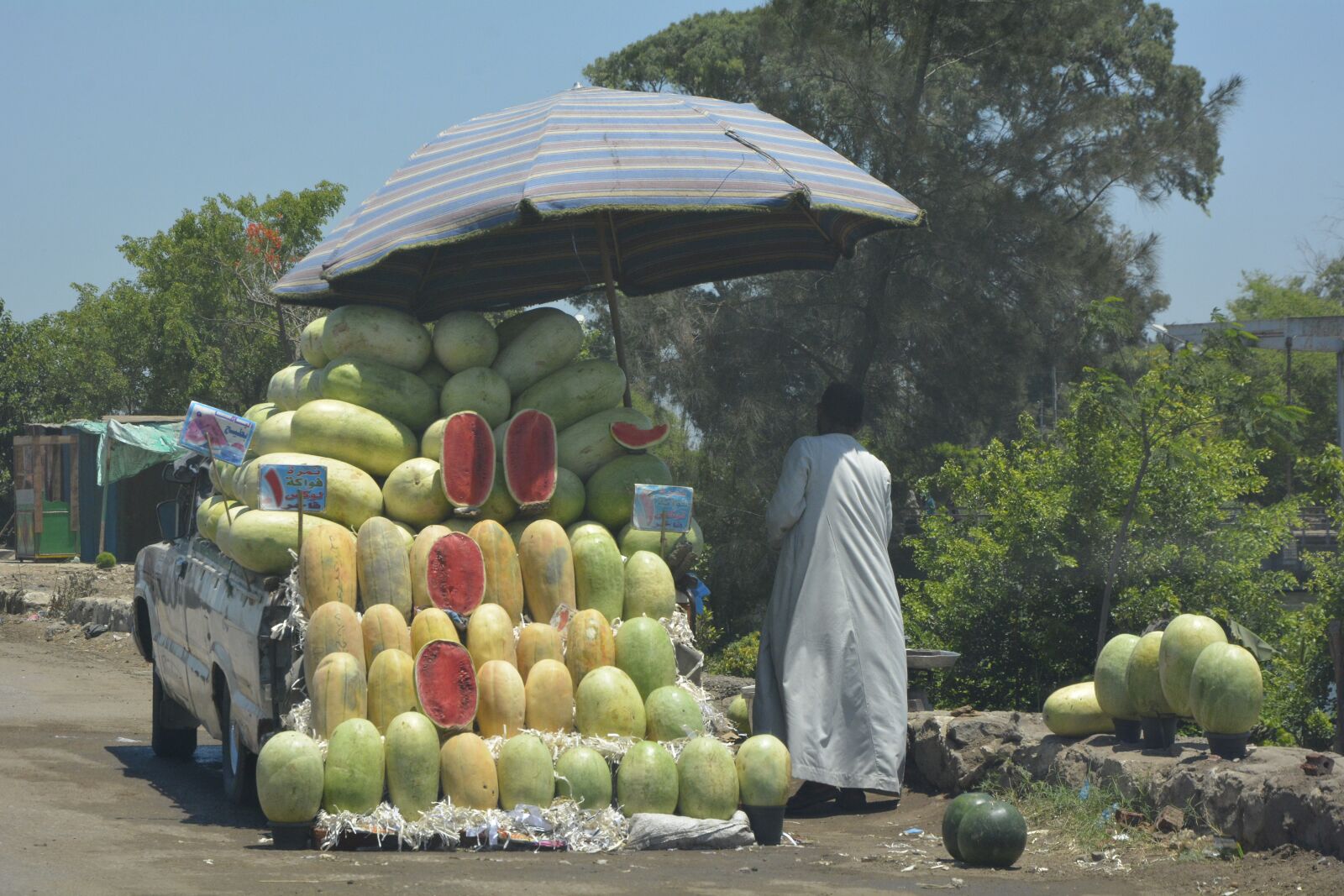 Nikon D7100 sample photo. Watermelon, market, street photography