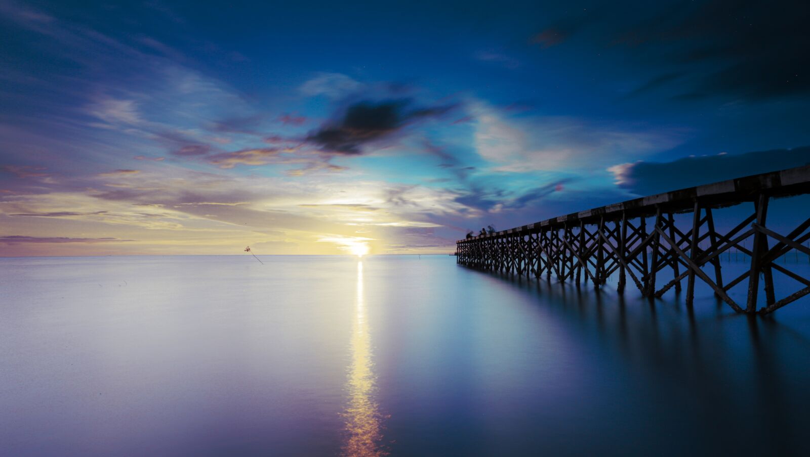 Canon EOS 6D + Canon EF 17-40mm F4L USM sample photo. Twilight, beach, bridge photography
