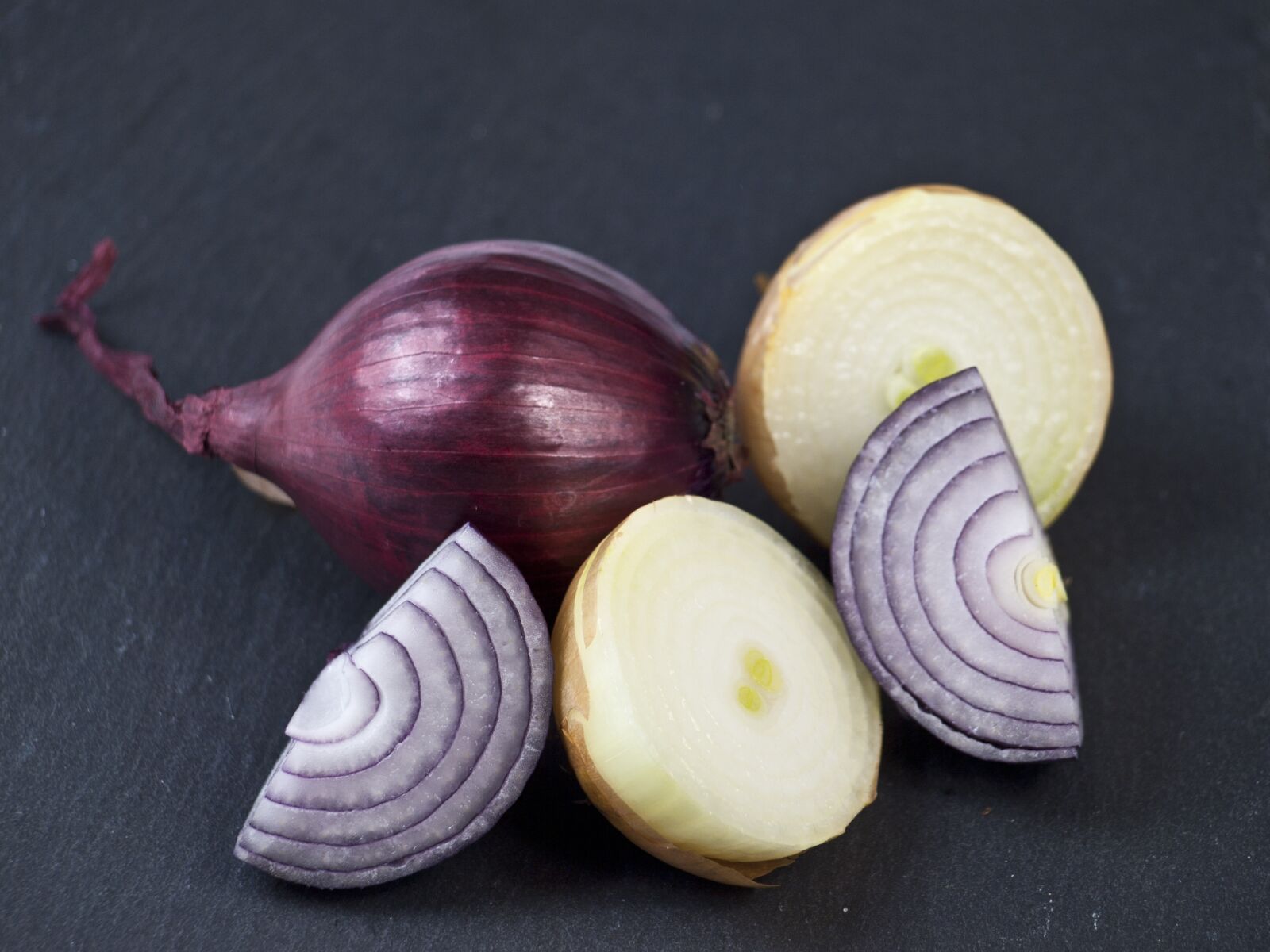 Olympus E-420 (EVOLT E-420) sample photo. Onions, red, white photography