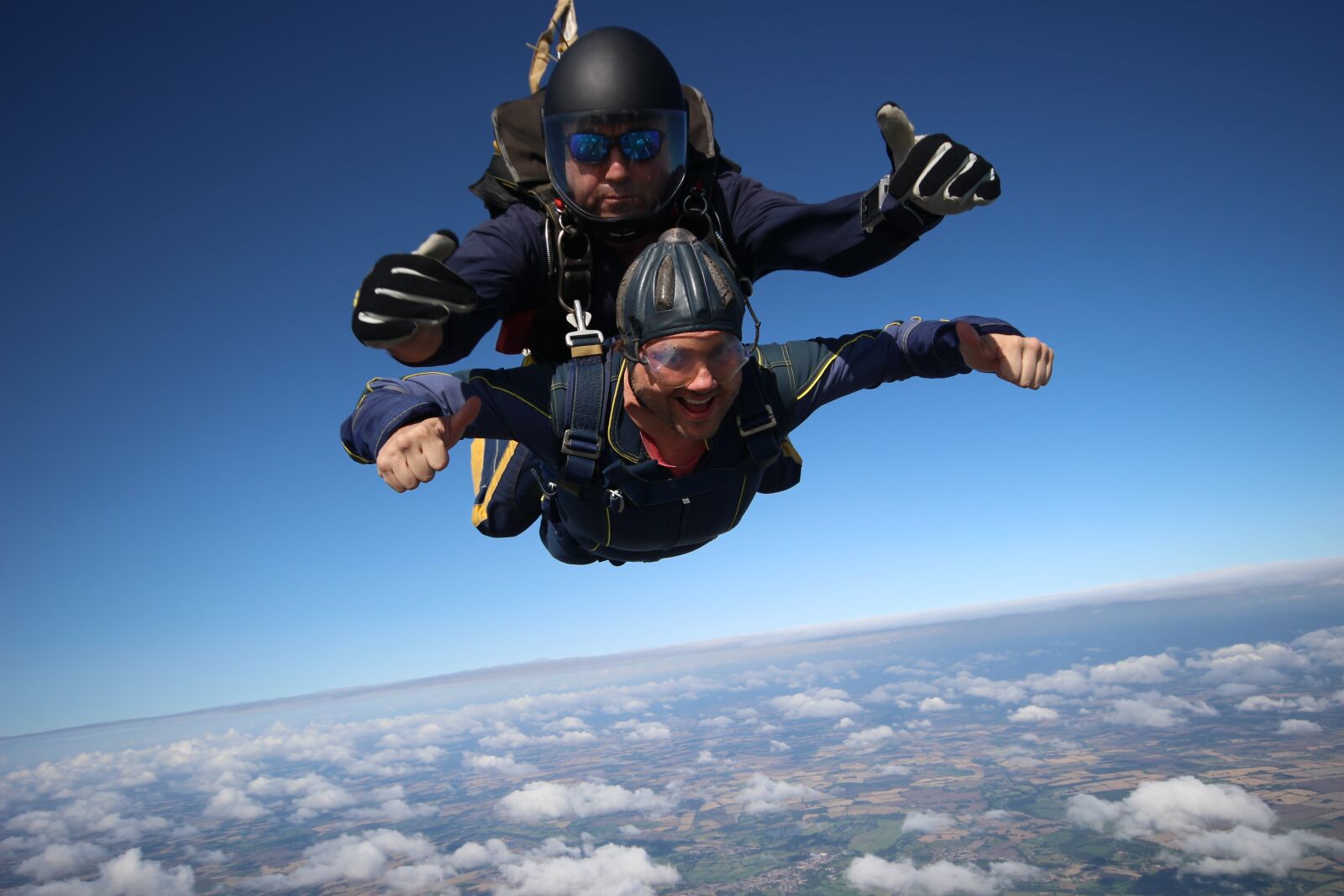 Canon EOS 100D (EOS Rebel SL1 / EOS Kiss X7) sample photo. Tandem, skydive, fun photography