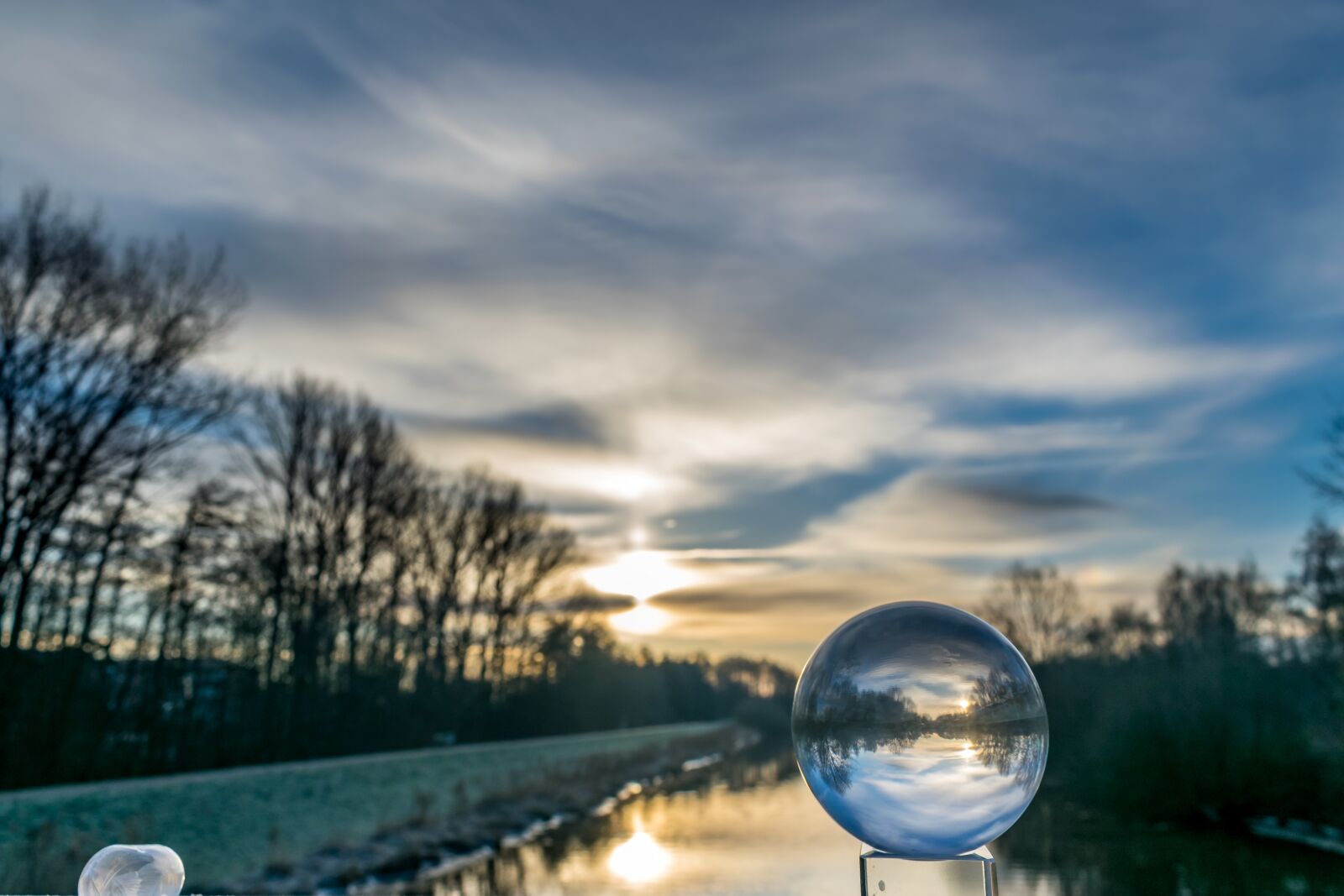 Nikon D5300 sample photo. Glass ball, winter, soap photography