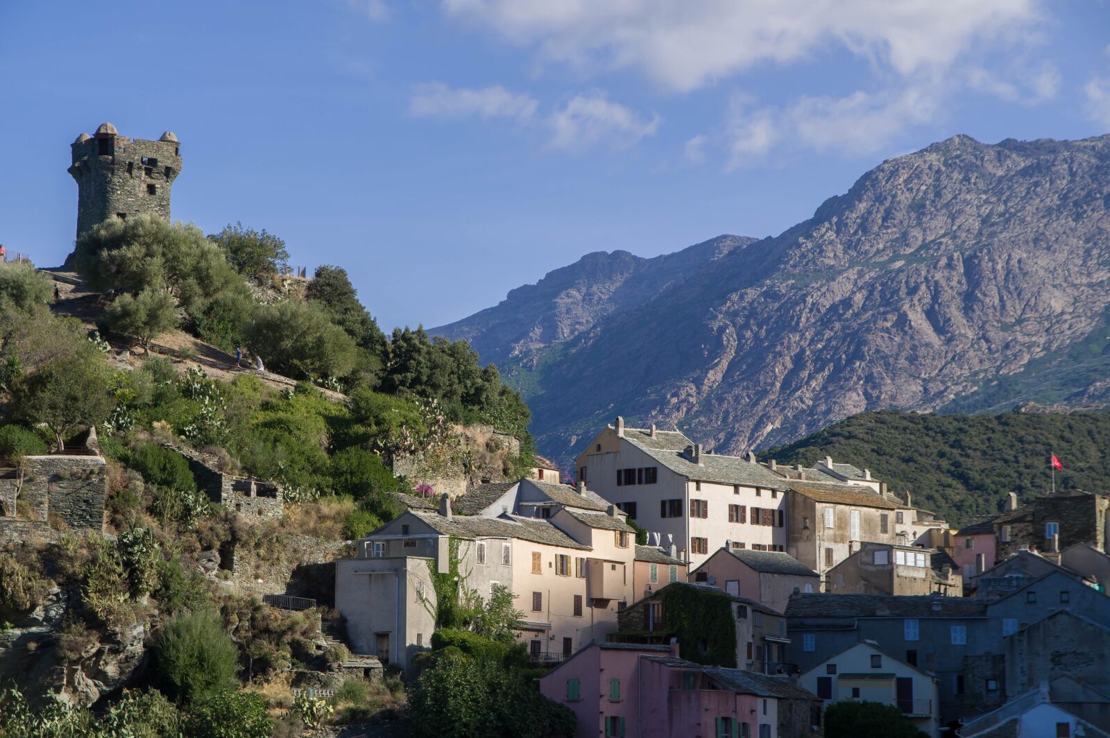 Pentax KP sample photo. Corsican, nonza, village photography