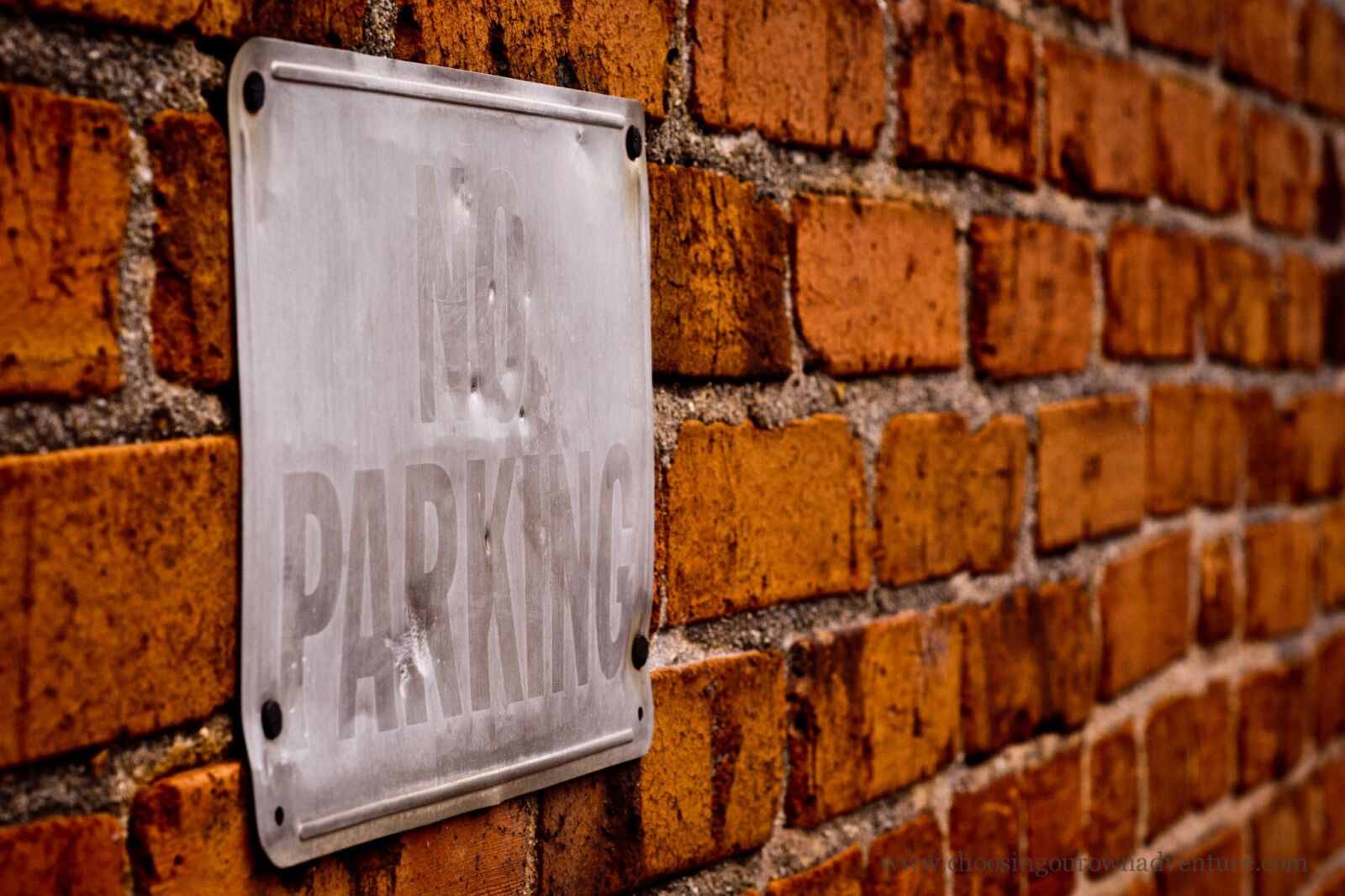 Nikon D7100 sample photo. No parking, sign, brick photography