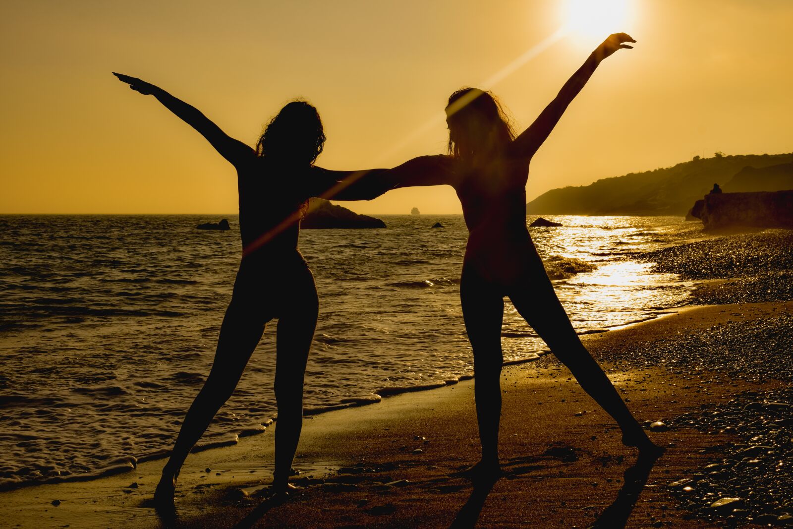 Nikon D3300 sample photo. Girls, silhouette, shadow photography