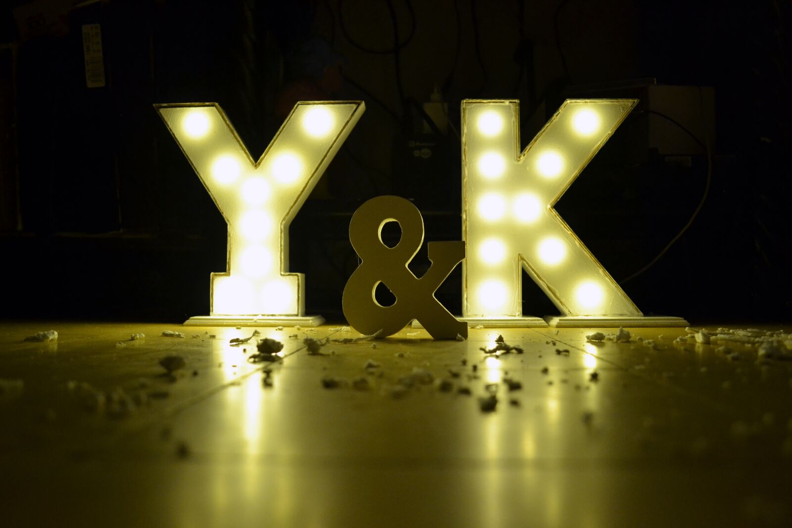 Nikon D3100 sample photo. Letters illuminated, letters y photography