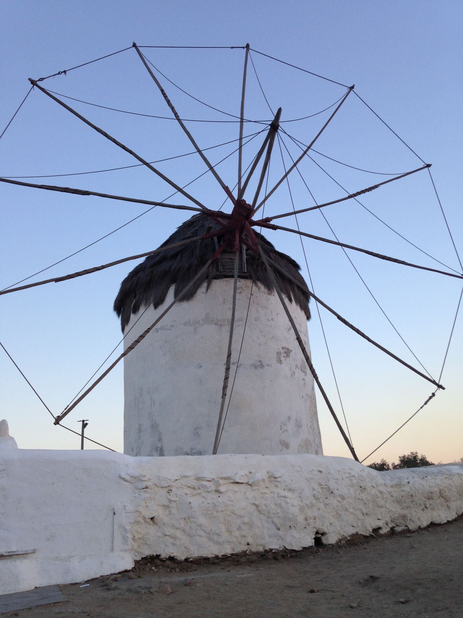 iPhone 5 back camera 4.12mm f/2.4 sample photo. Greece, mykonos, windmill photography