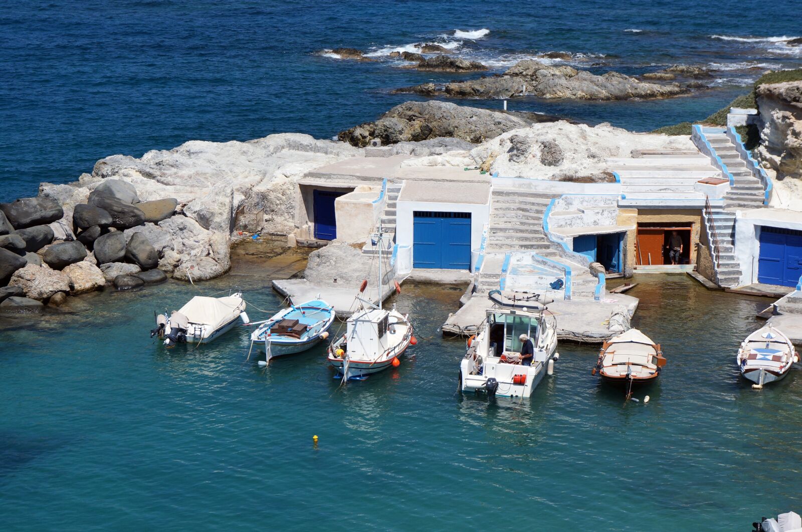 Sony Alpha NEX-5T sample photo. Greek island, milos, fishermen's photography