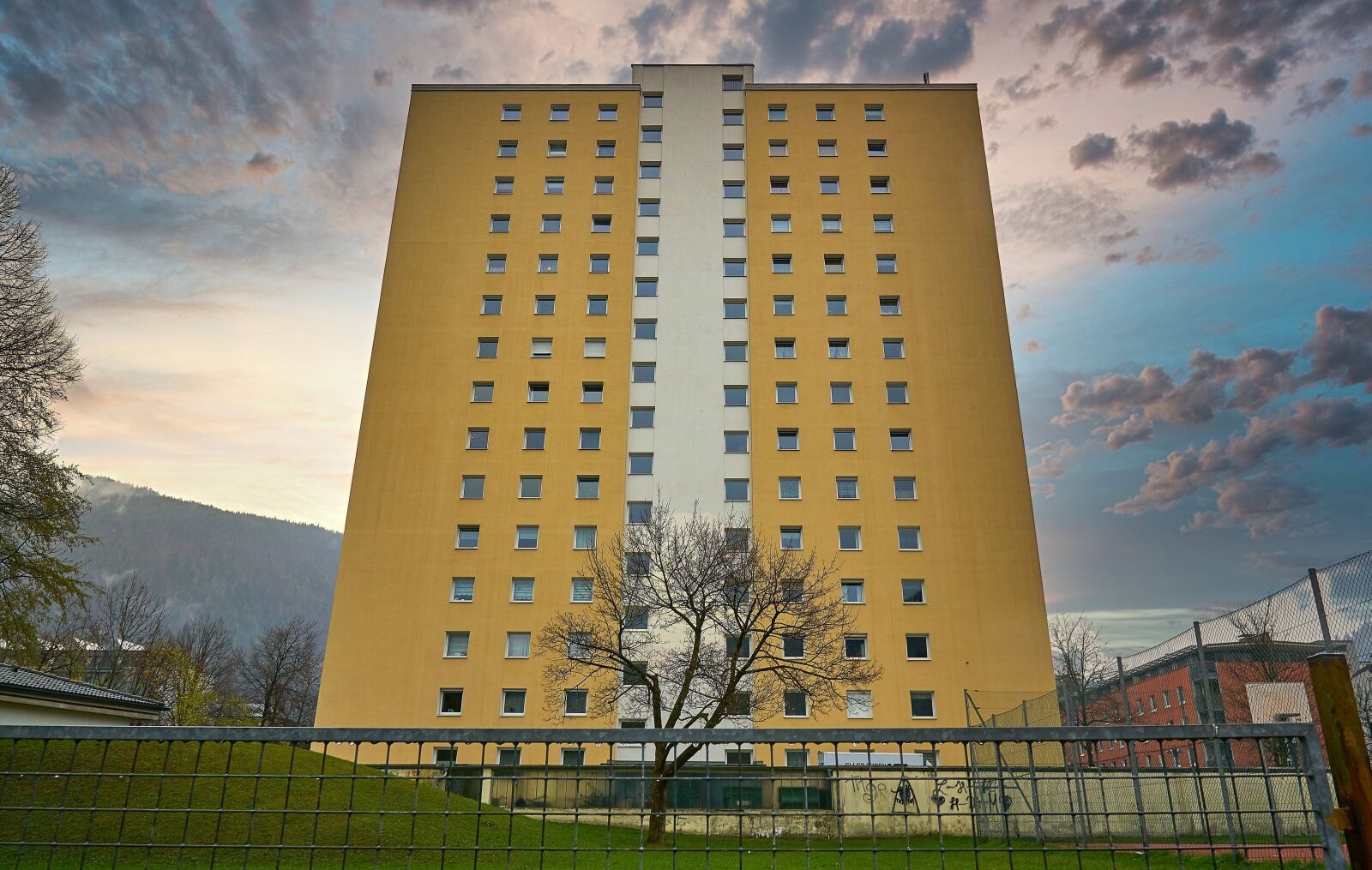 Sony a6300 + Sigma 16mm F1.4 DC DN | C sample photo. Sky, skyscraper, tree photography