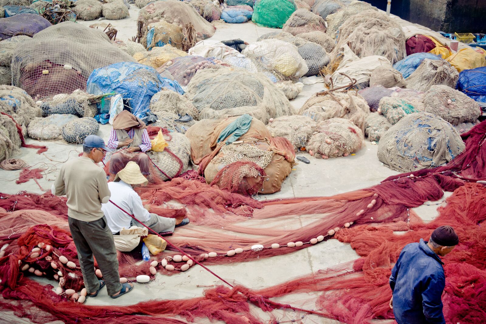 Nikon D7100 sample photo. Fisherman, networks, fishing photography