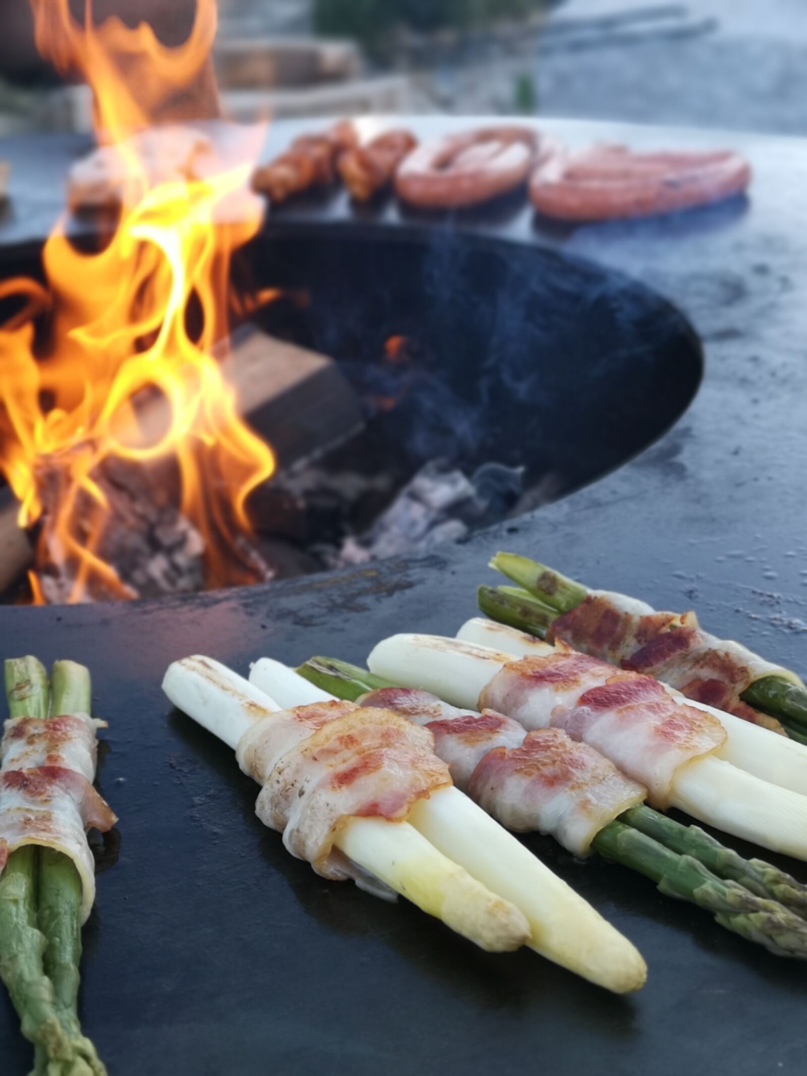 HUAWEI CLT-L29 sample photo. Fire, barbecue, asparagus photography