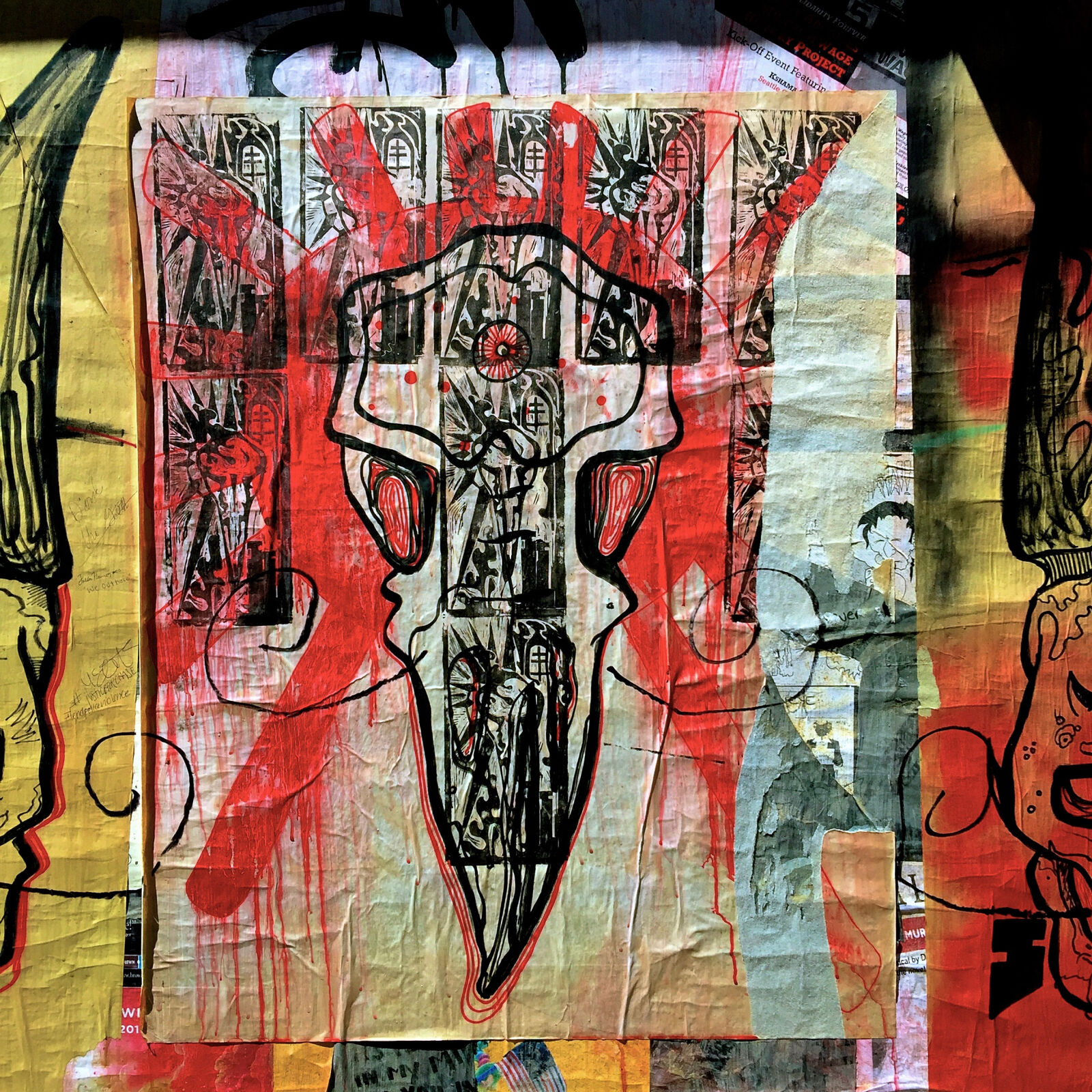 iPhone 6 Plus back camera 4.15mm f/2.2 sample photo. Graffiti, poster, street, art photography