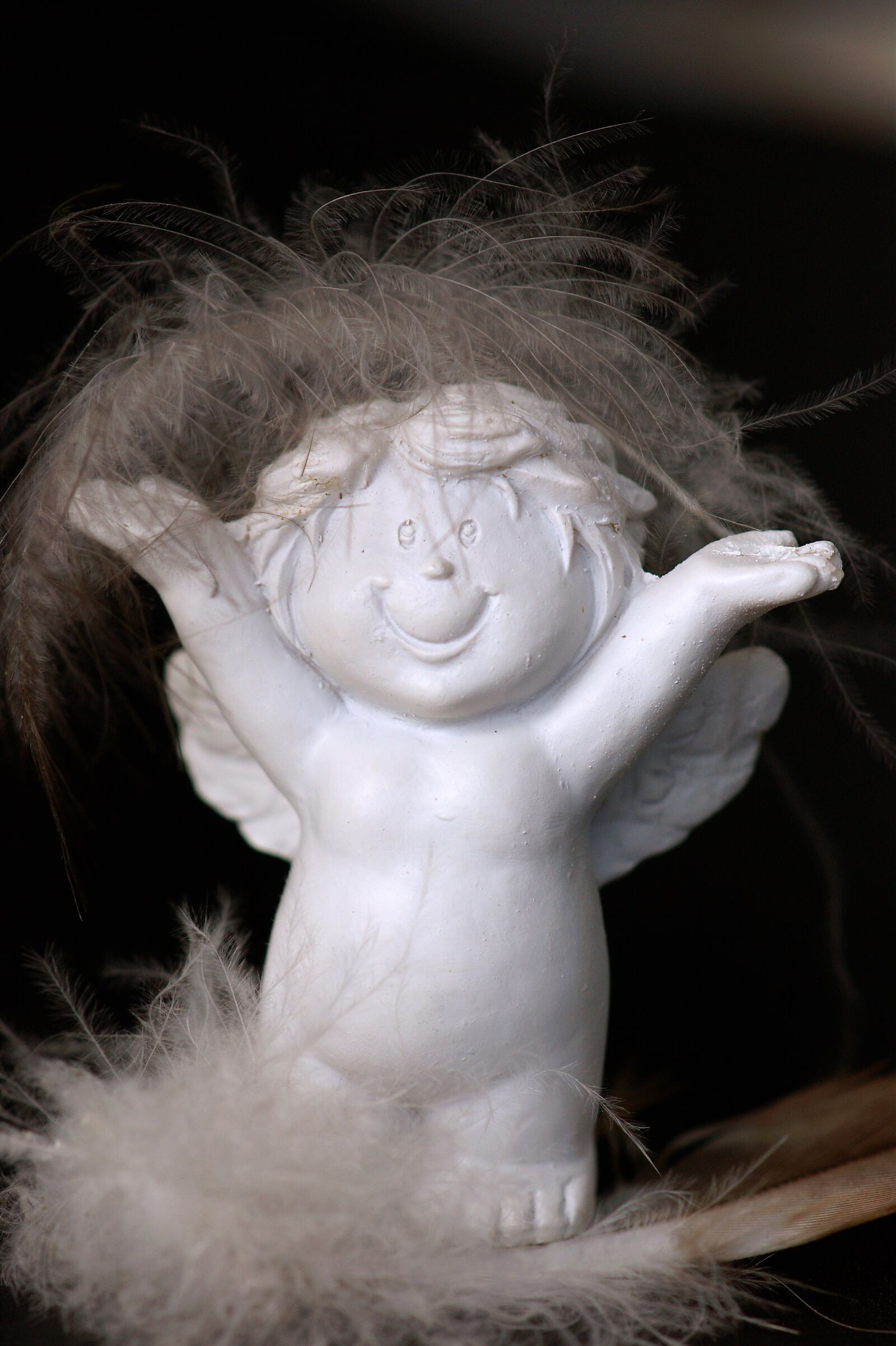 Sony Alpha DSLR-A350 sample photo. Guardian angel, cheerful, white photography
